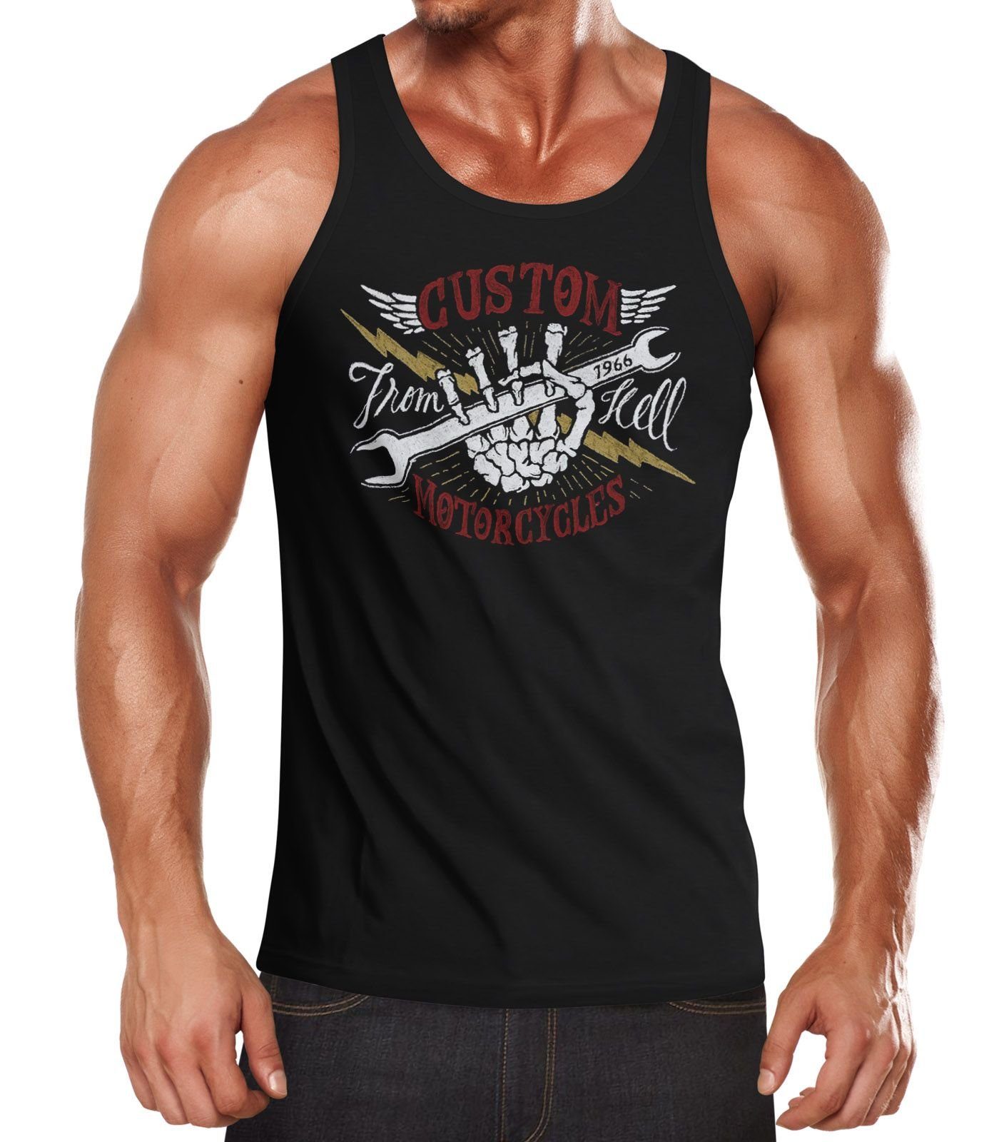 Neverless Tanktop Herren Tank Top Biker günstig online kaufen