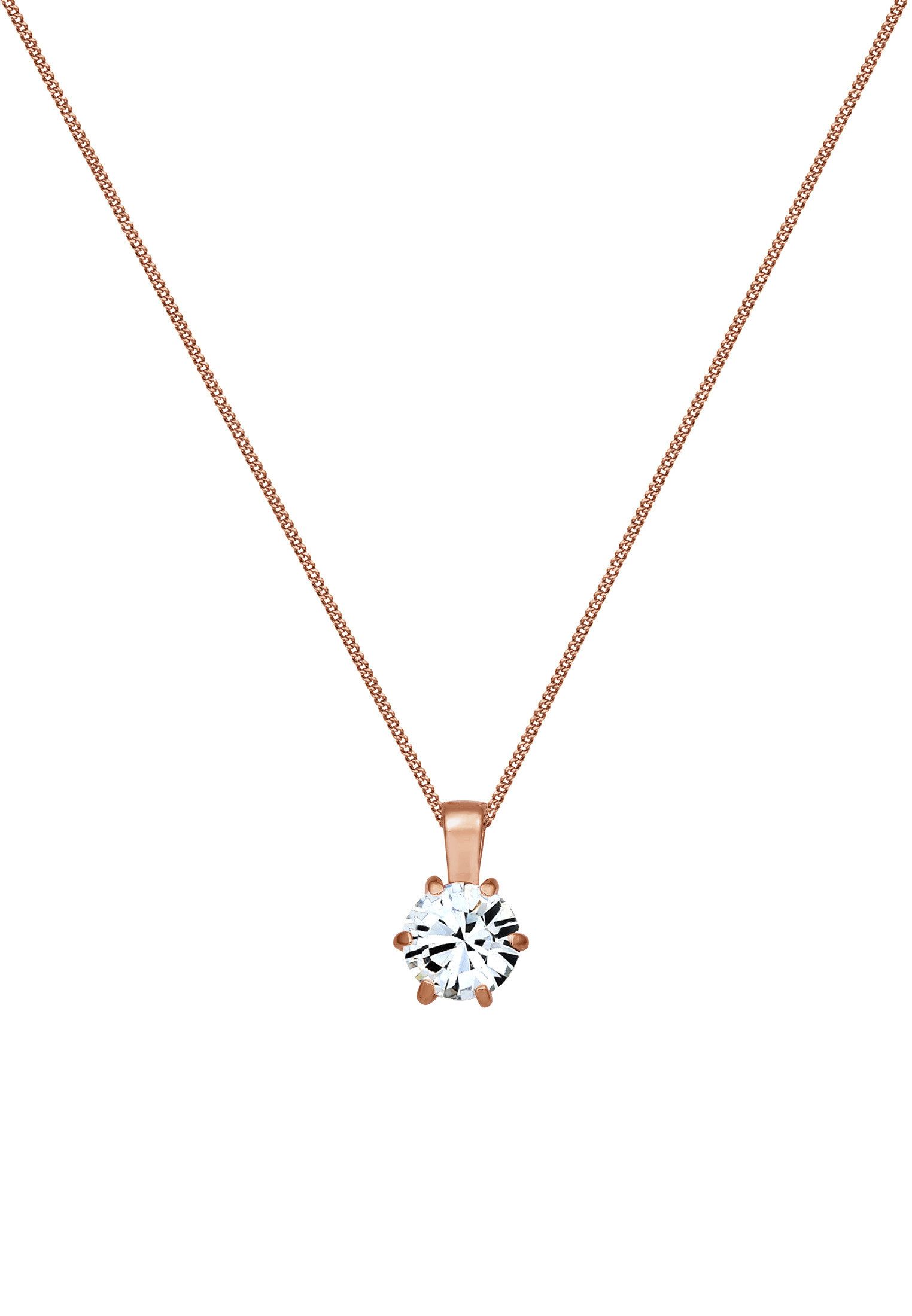 Elli Kette mit Anhänger Solitär Kristalle von Swarovski® 925 Sterling Silbe günstig online kaufen