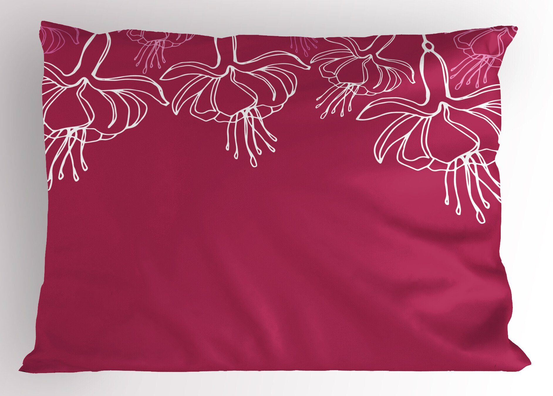 Size Stück), (1 Kissenbezüge Gedruckter Abakuhaus Blumensommerzeit-Blüten Dekorativer Fuchsie Kopfkissenbezug, Standard