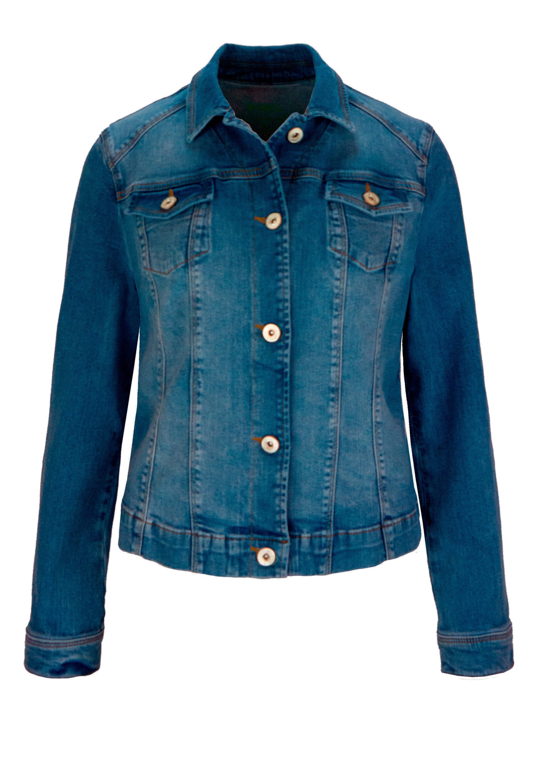 bianca Jeansjacke TATJA aus elastischem blue günstig online kaufen