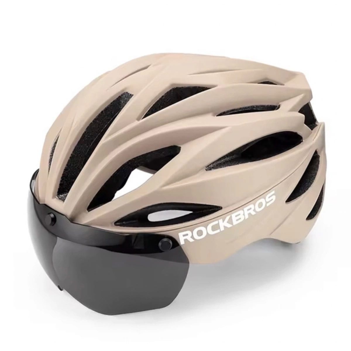 Fahrradhelm Rockbros Fahrradhelm mit Visier, abnehmbarer UV-Schutzbrille, Unisex
