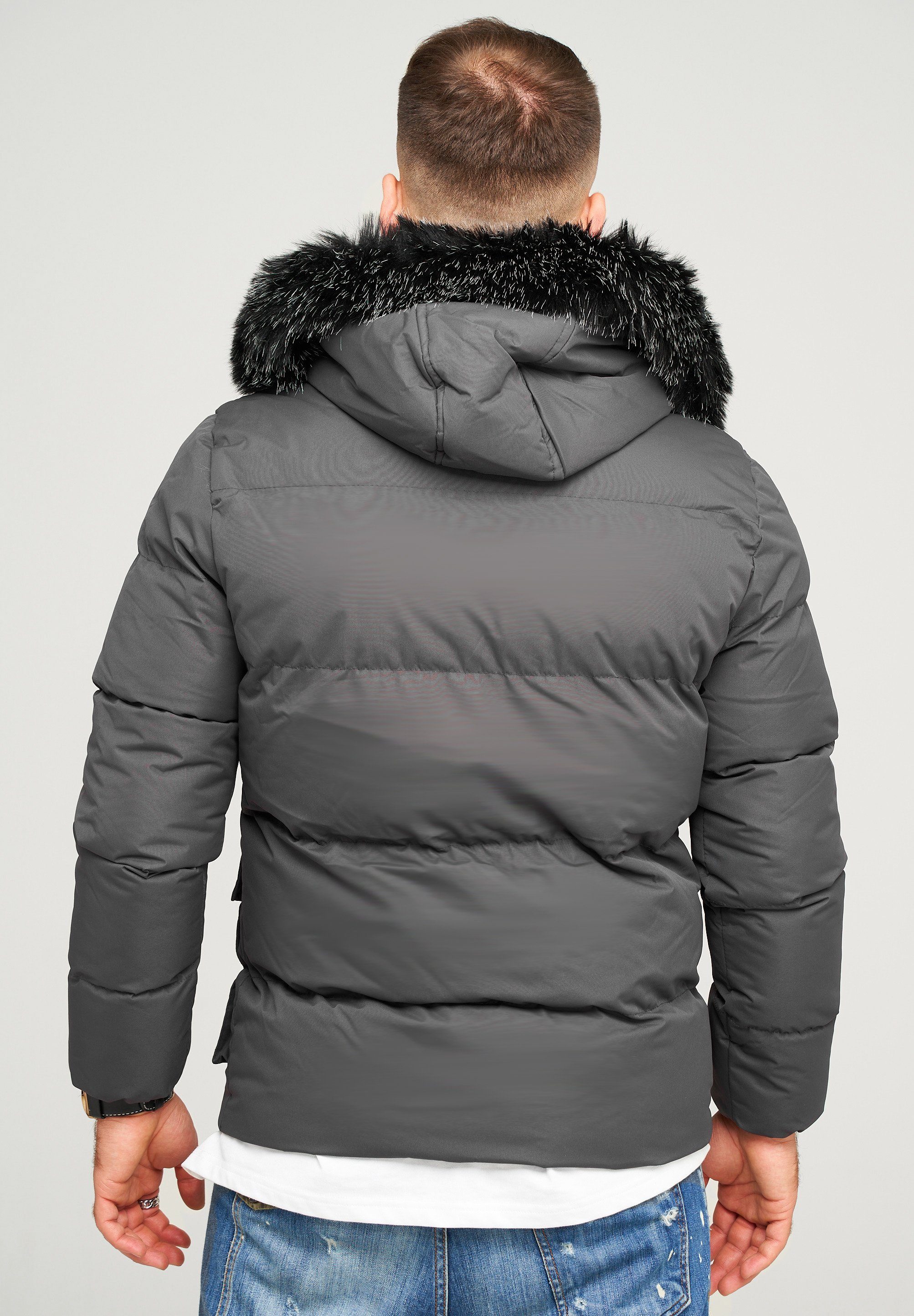 behype Steppjacke BHADLYR mit abtrennbarer Kapuze