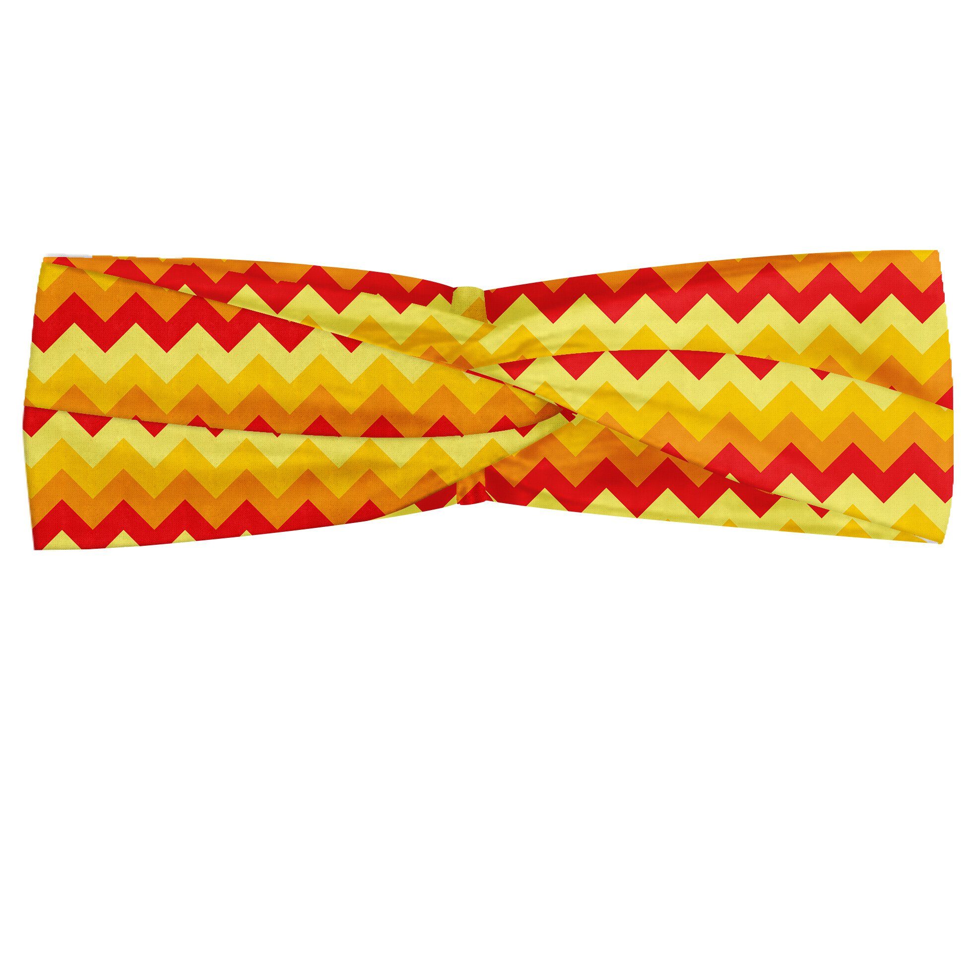 Abakuhaus Stirnband Elastisch und Angenehme alltags accessories Yellow Chevron Warm Farbe Pfeil