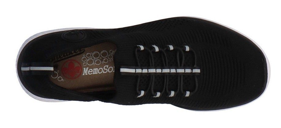 Elastik-Einstieg schwarz Sneaker Slip-On mit Rieker