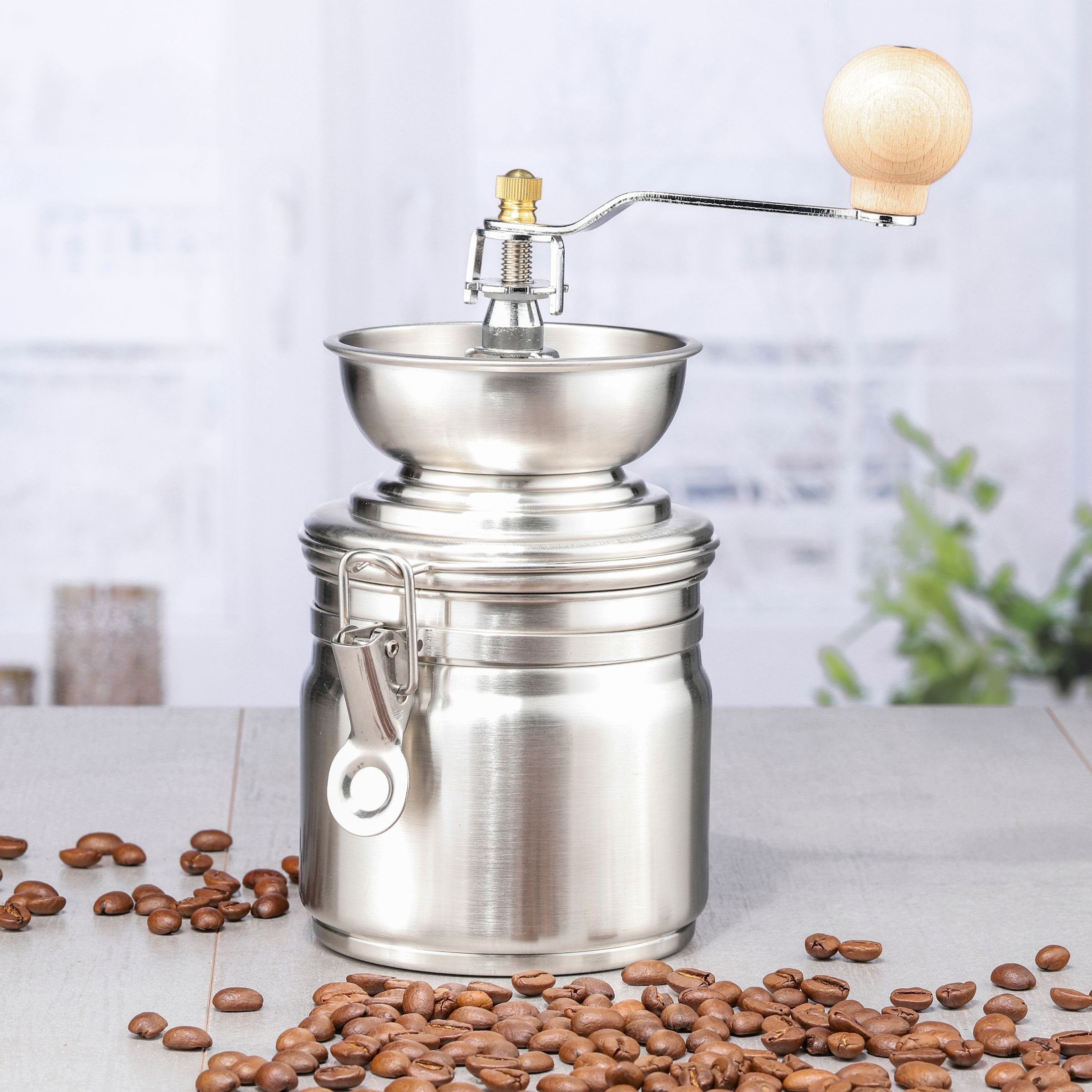 Gravidus Kaffeemühle Kaffeemühle Edelstahl Keramik-Kegelmahlwerk