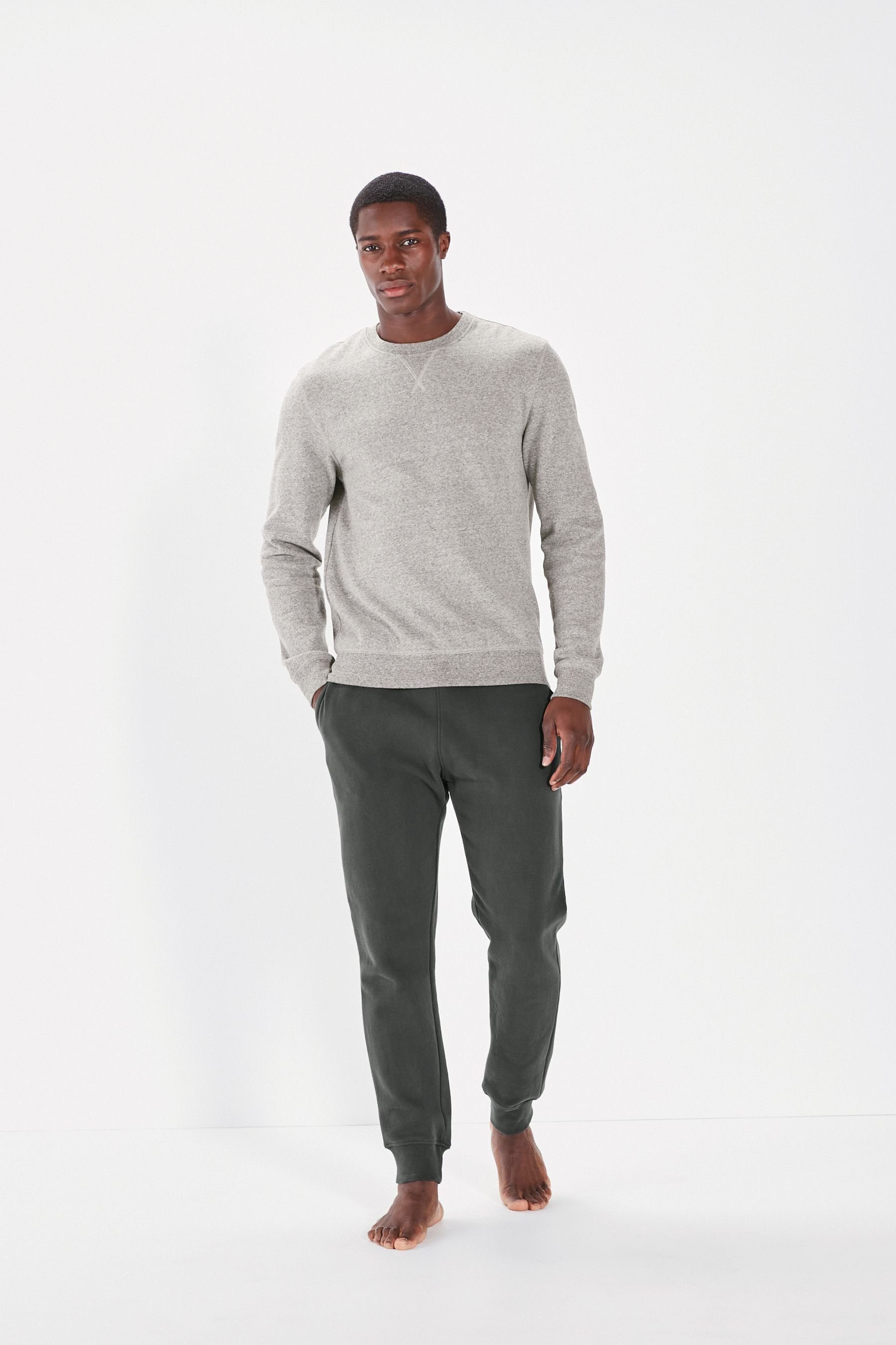 Next Charcoal mit Jogginghose Loungewear Bündchen (1-tlg) – Jogginghose Grey