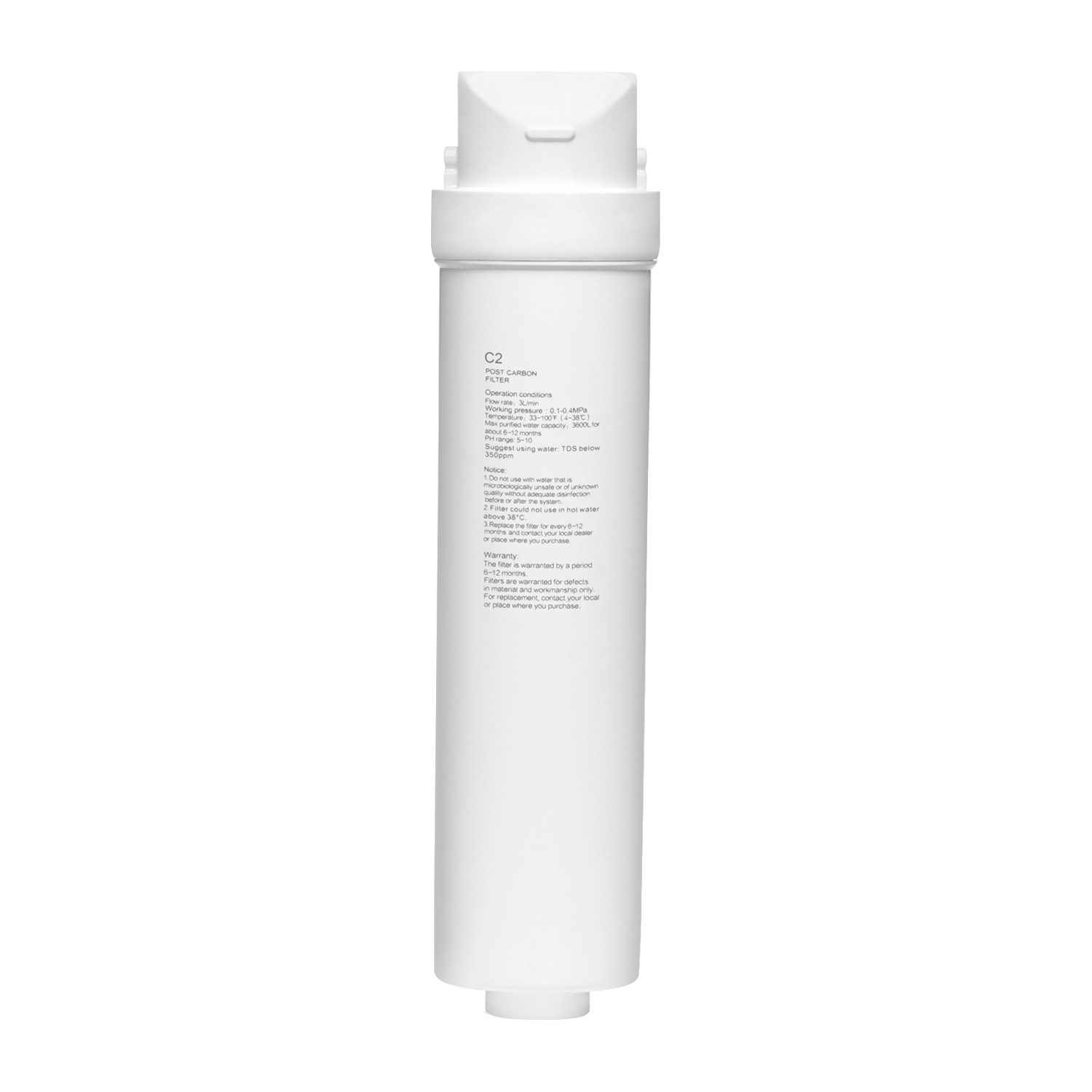 BEM Ersatzfilter C2 Postkohlefilter, Zubehör für BEM Akira, Neutralisiert Geschmacksstoffe - verbessert den Wassergeschmack