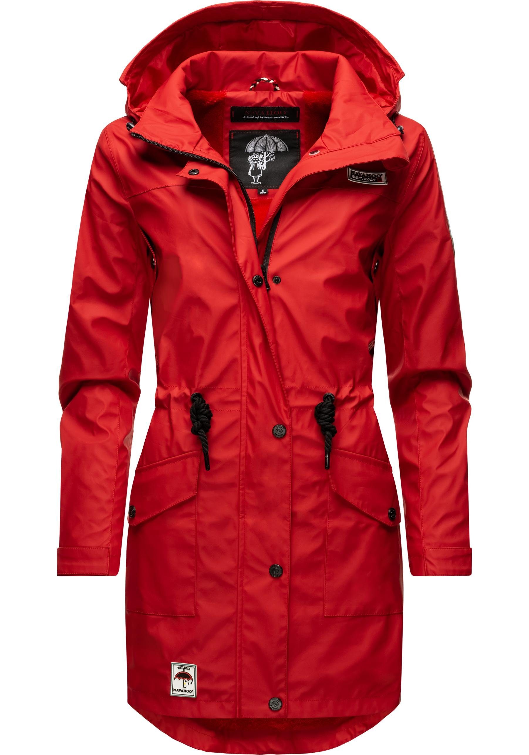 Damen rot Outdoor modischer Deike Outdoorjacke Regenmantel Navahoo