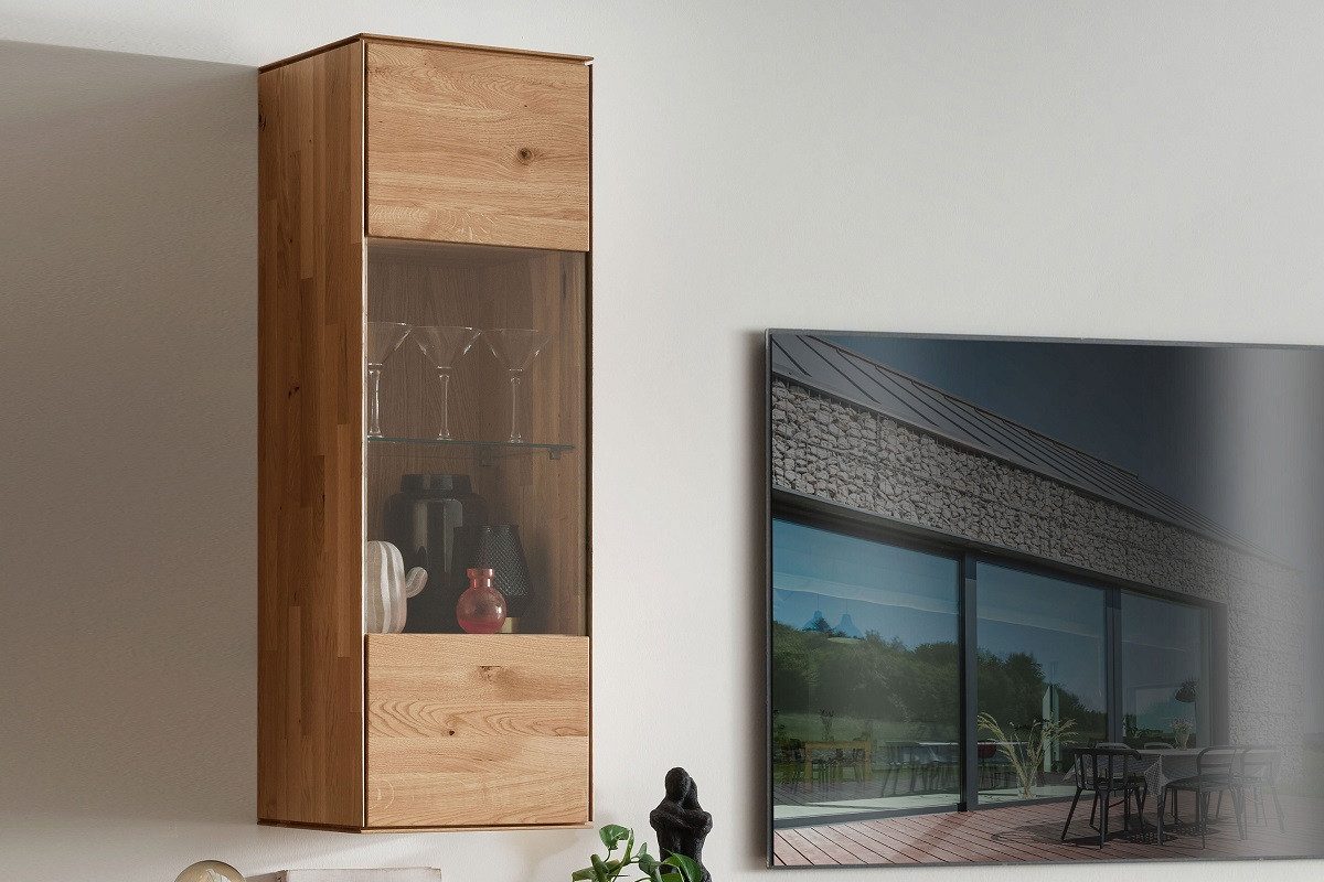 Main Möbel Hängevitrine 40x123cm 'Prag' Wildeiche geölt