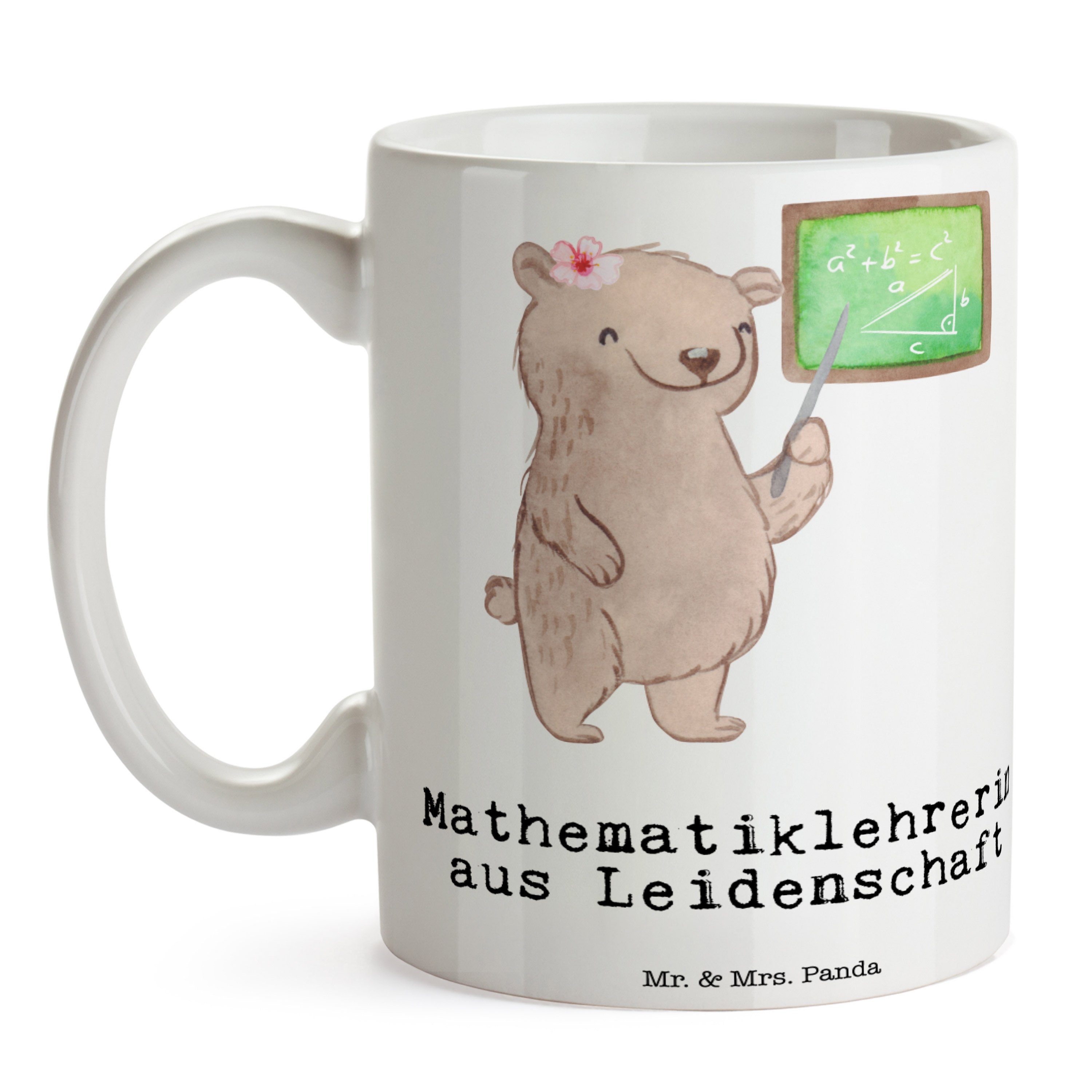 - Keramik Mrs. Panda Mr. - aus Kollegin, Math, Tasse & Geschenk, Leidenschaft Mathematiklehrerin Weiß