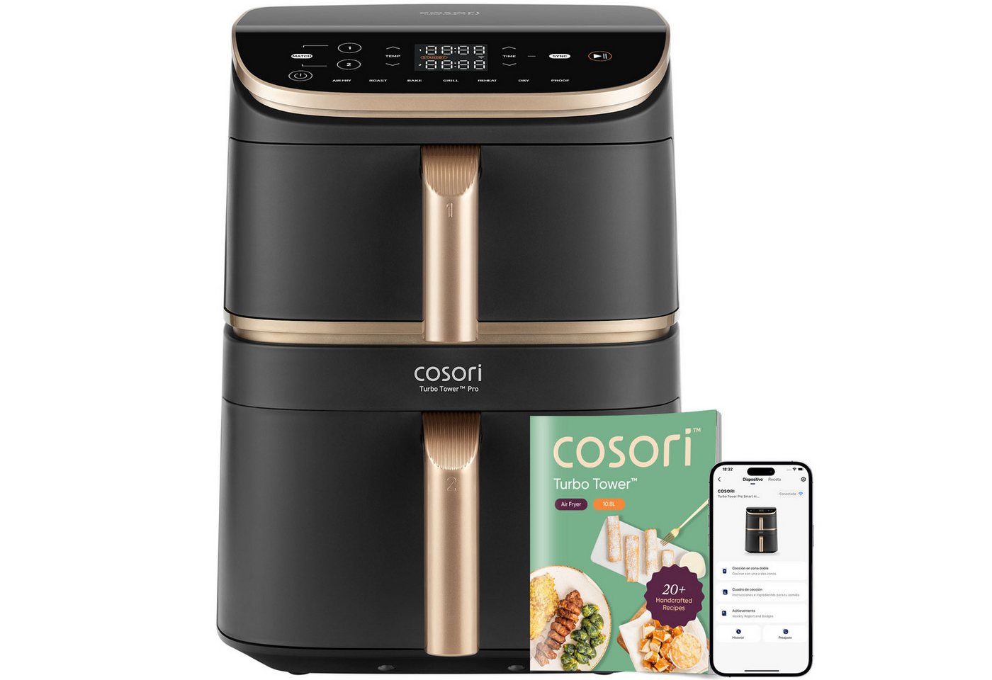 Cosori Heißluftfritteuse CAF-DC123S-DDER, 2630 W