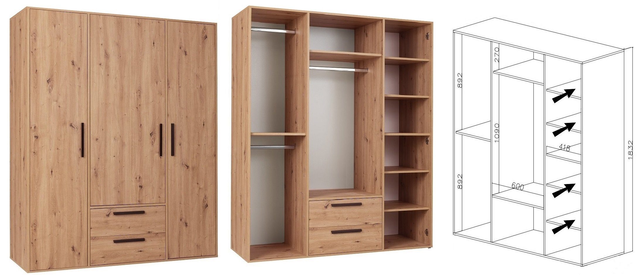 Marmex Möbel Schrank-Set Arti Set E günstig online kaufen