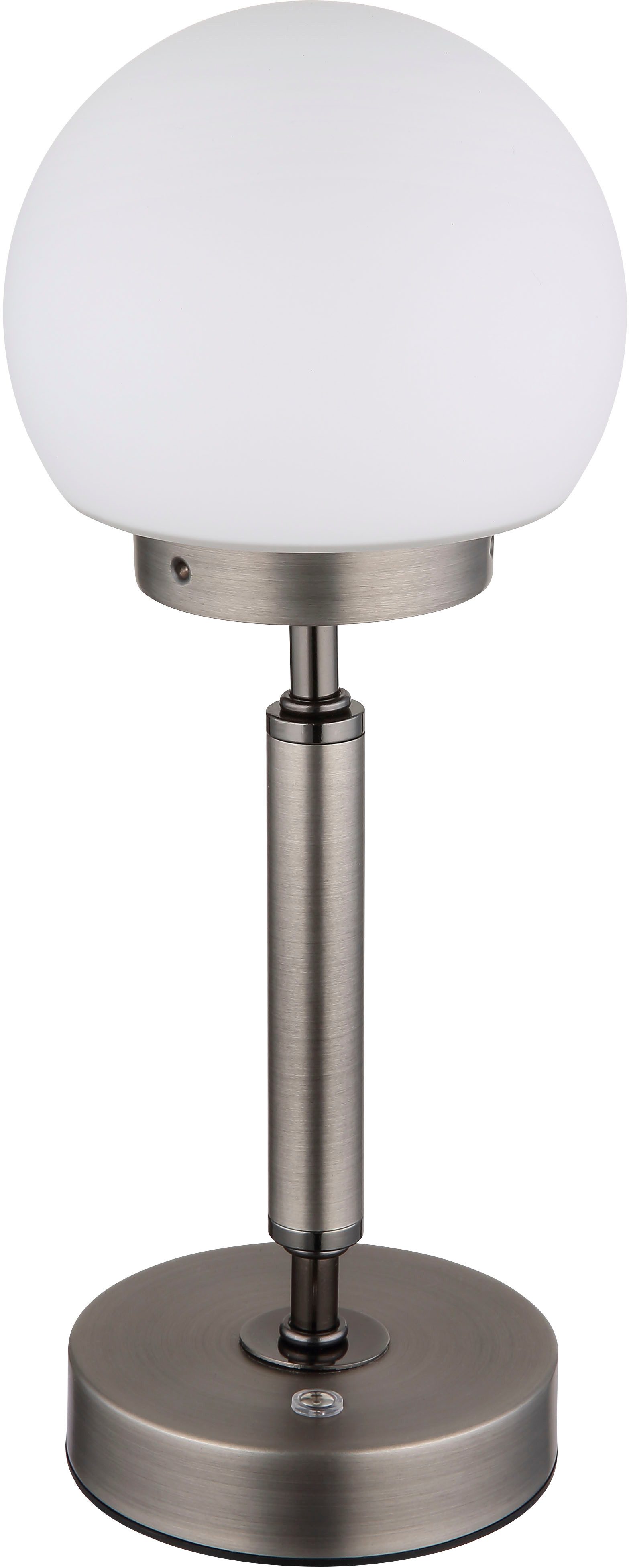 GLOBO LIGHTING Tischleuchte HAKU, Dimmfunktion, mehrere Helligkeitsstufen, LED fest integriert, warmweiß - kaltweiß, Tischlampe Nachttischlampe Deko-Tischleuchte Schlafzimmer