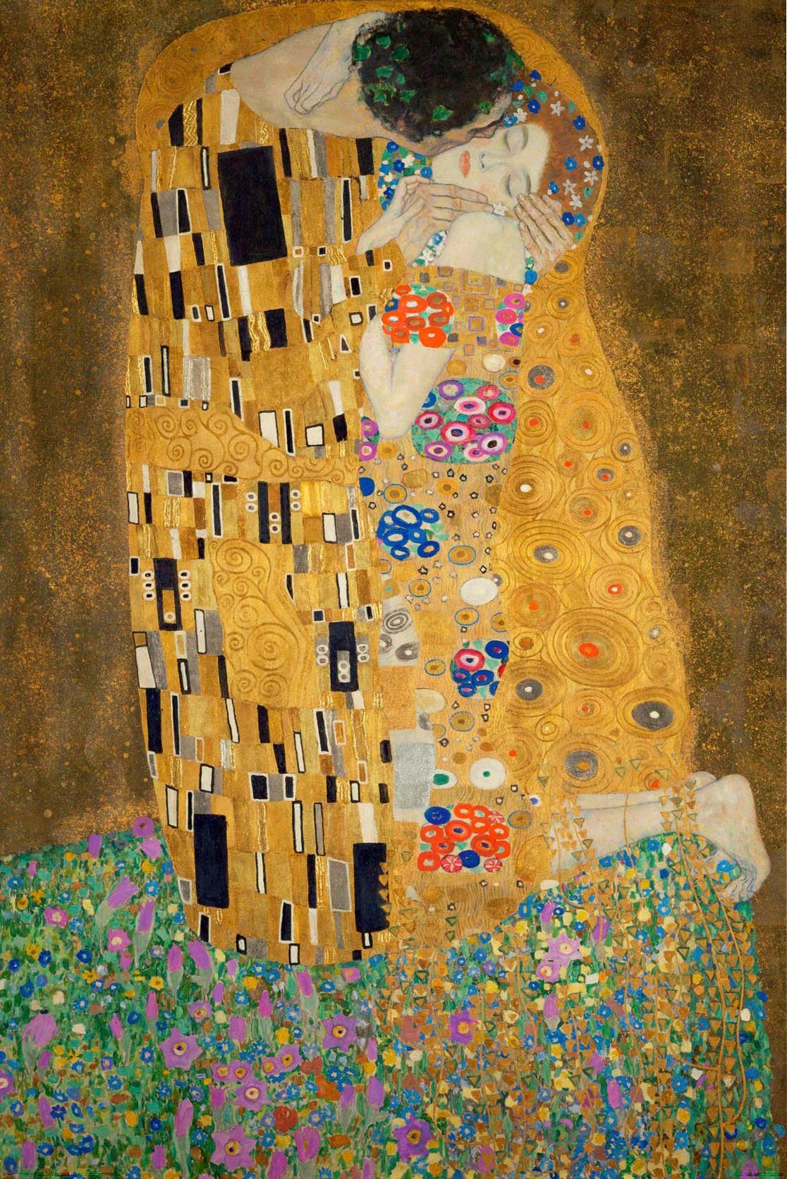 Reinders! Holzbild Deco Panel 60x90 Gustav Klimt - the kiss günstig online kaufen