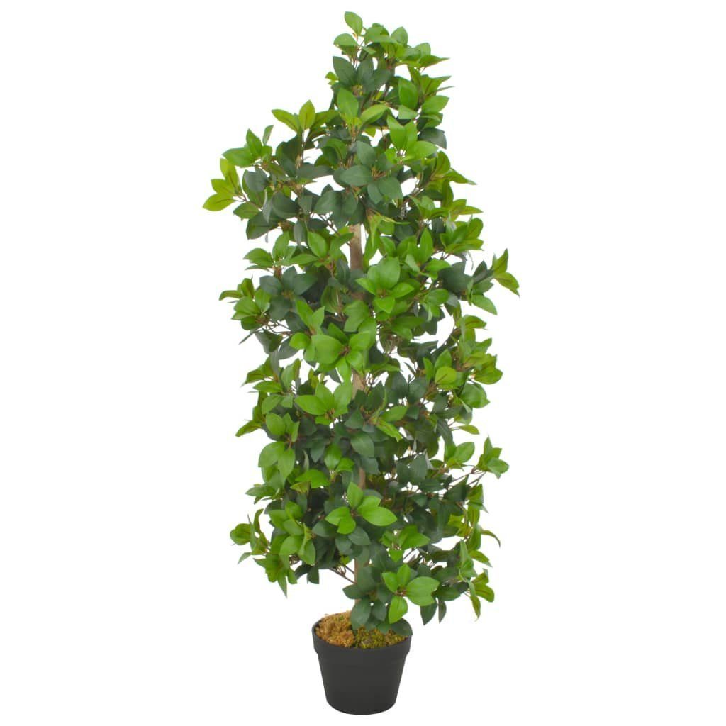 Kunstpflanze Künstliche Pflanze Lorbeerbaum mit Topf Grün 120 cm
