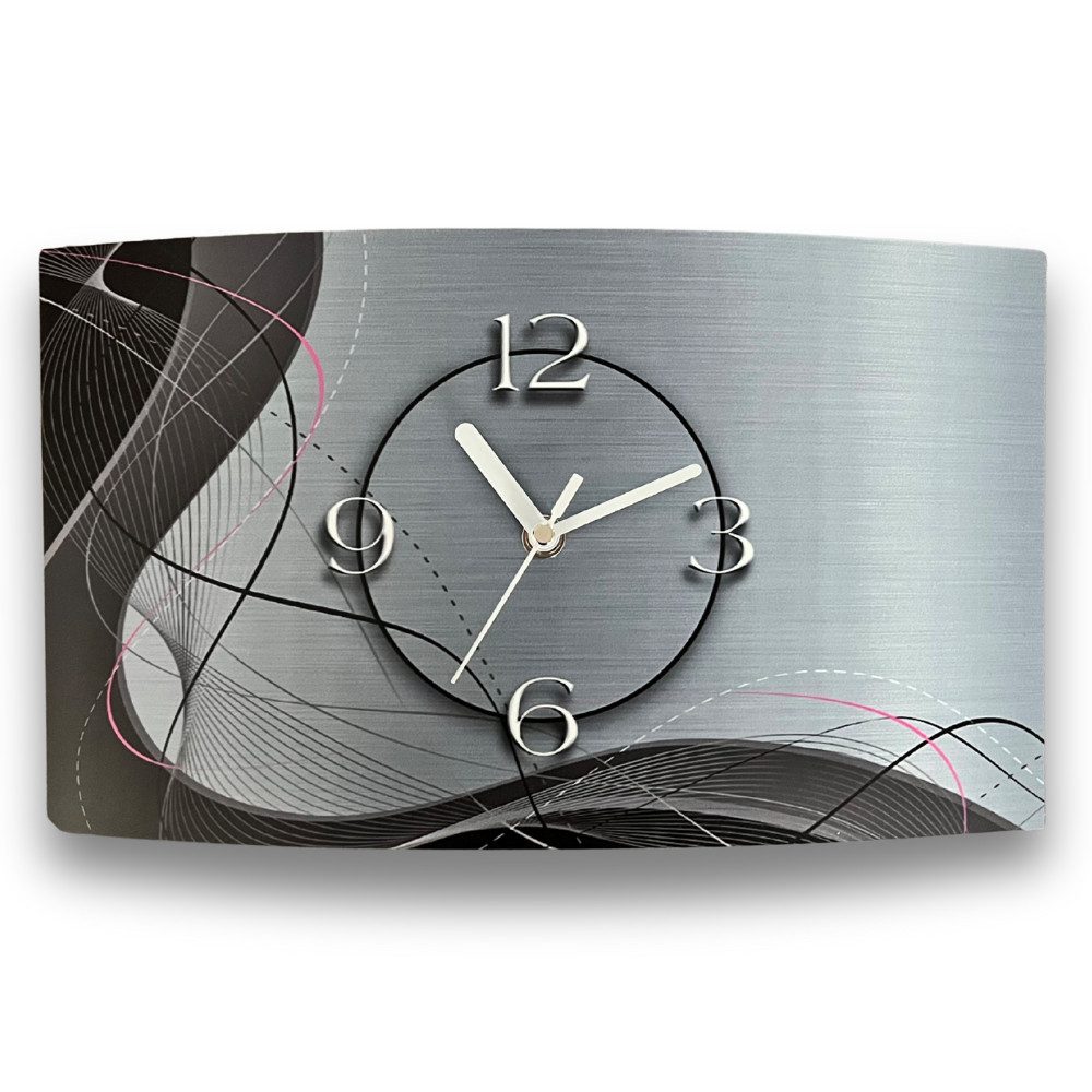 dixtime Wanduhr Abstrakt grau Designer Wanduhr günstig online kaufen