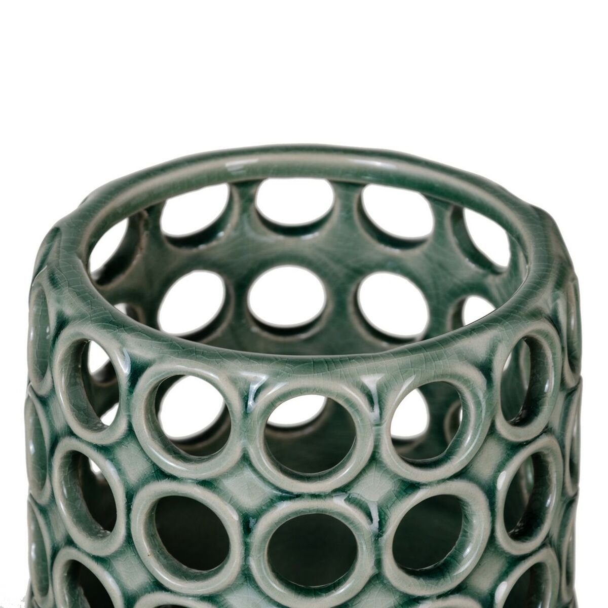 Bigbuy Dekovase Vase 12,5 x 12,5 Keramik 15,5 aus x cm grün