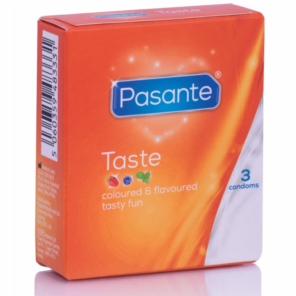 Pasante Kondome Condoms Taste 19 Cm 3 Pcs