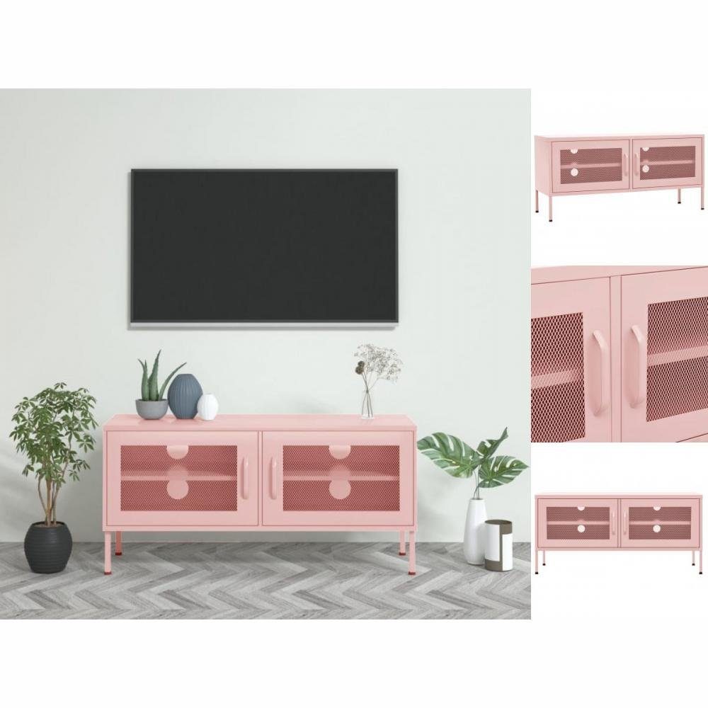 vidaXL TV-Schrank TV-Schrank Rosa 105x35x50 cm Stahl Lowboard