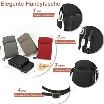 TAN.TOMI Schultertasche Damen-Umhängetasche Klein, Handytasche mit Geldbörse zum Umhängen