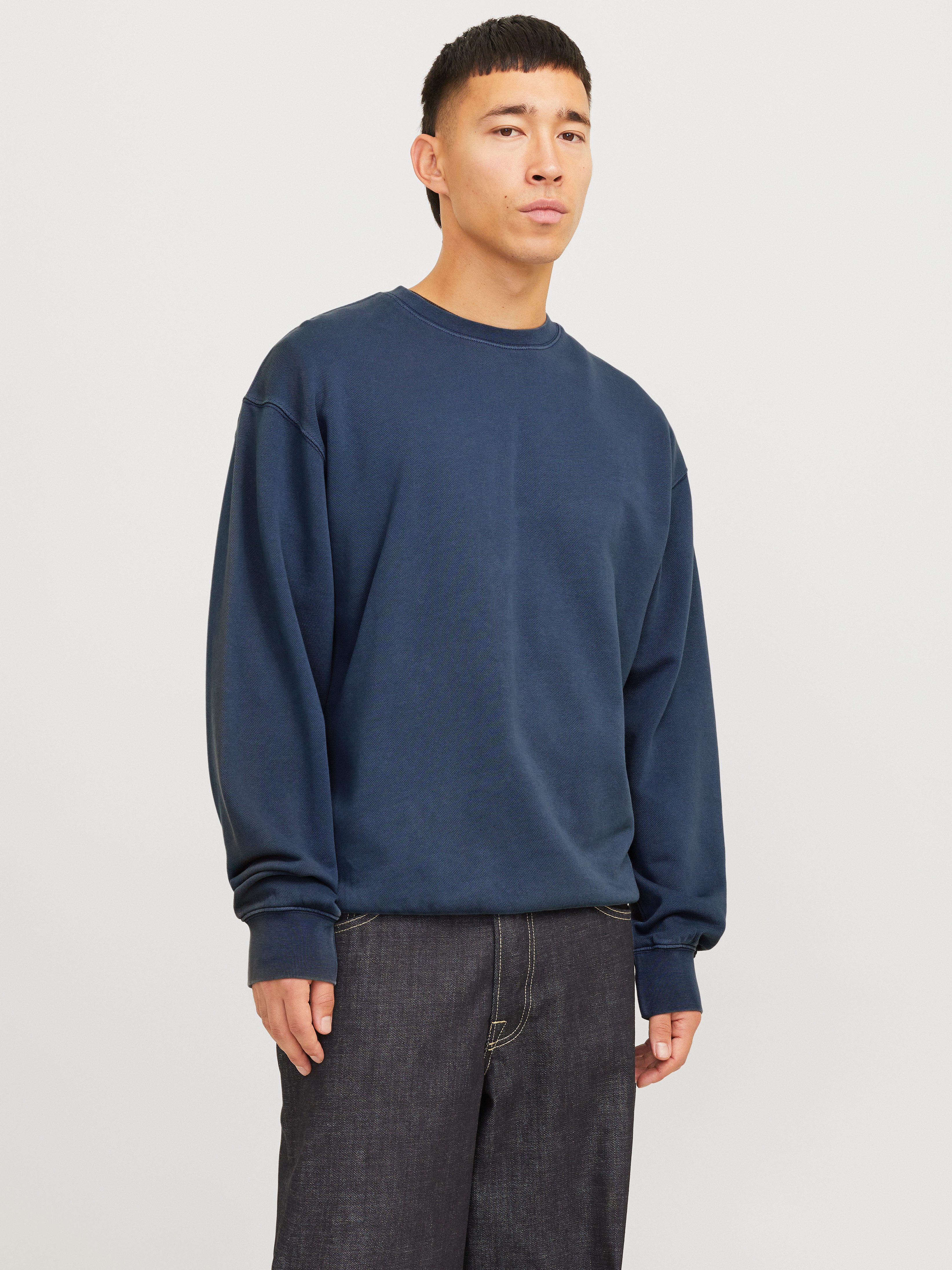 Jack & Jones Sweatshirt JJECHARGE FADED SWEAT CREW NECK NOOS mit Rippbündch günstig online kaufen