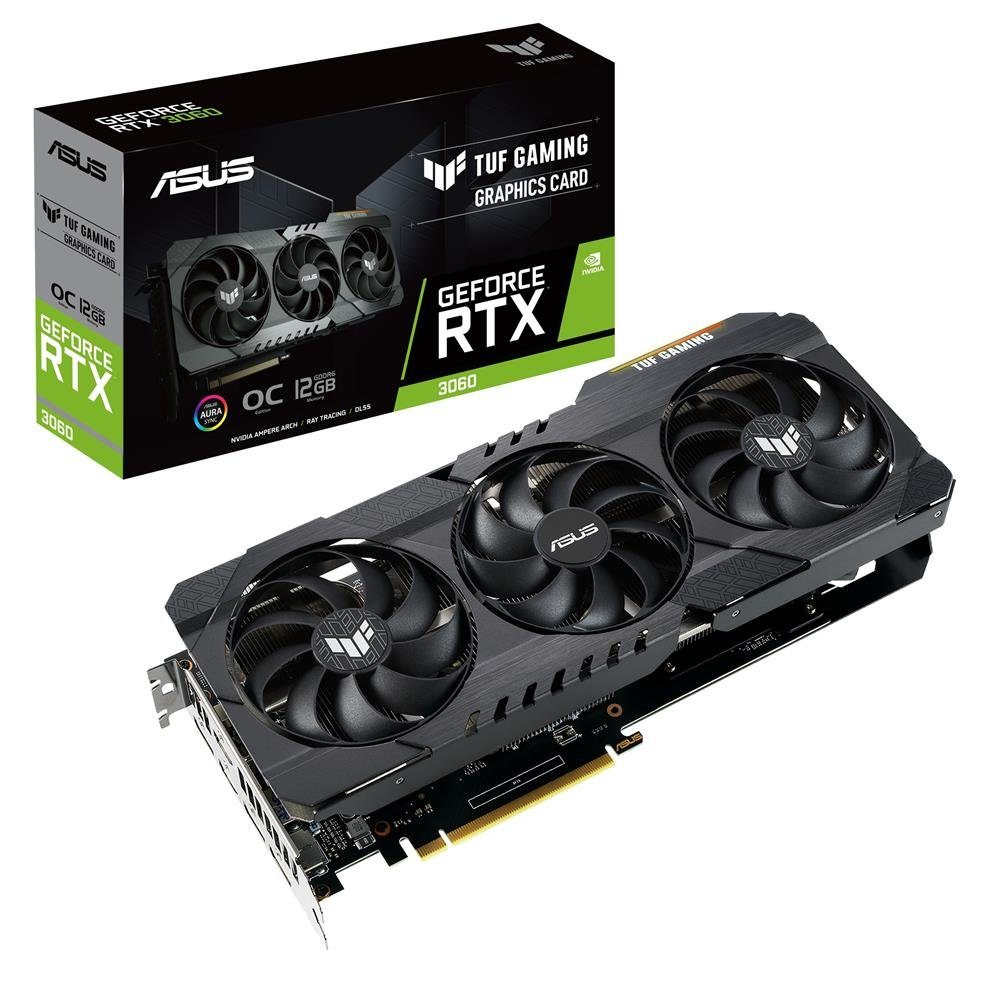 Asus TUF Gaming GeForce RTX3060 O 12G V2 Grafikkarte Grafikkarte (12 GB, GDDR6, NVIDIA GeForce RTX 3060 12 GB GDDR6)