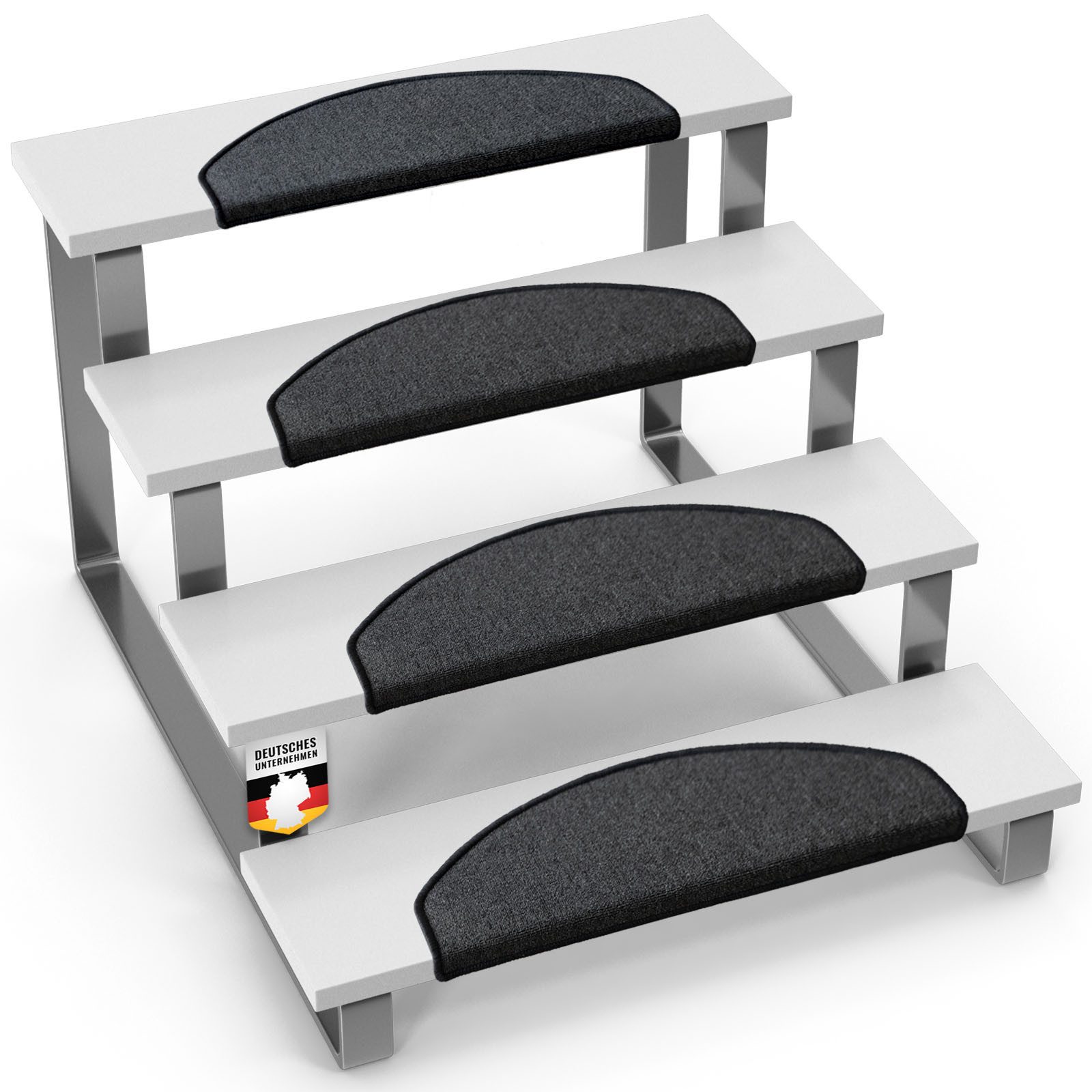 Floordirekt Stufenmatte London Pro, Im modernen Design, Halbrund, Rutschhem günstig online kaufen