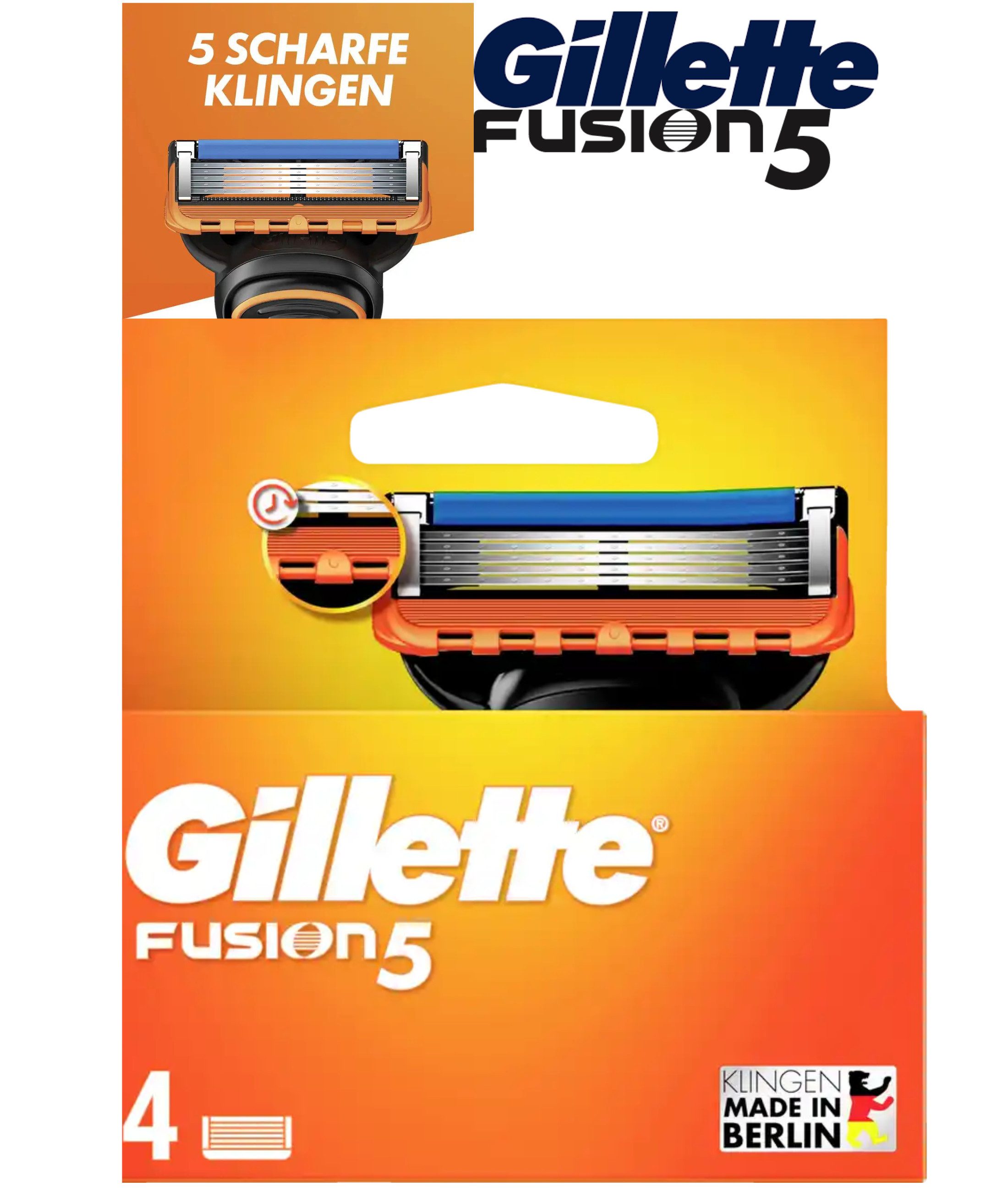 Gillette Rasierklingen Fusion5, 4-tlg.