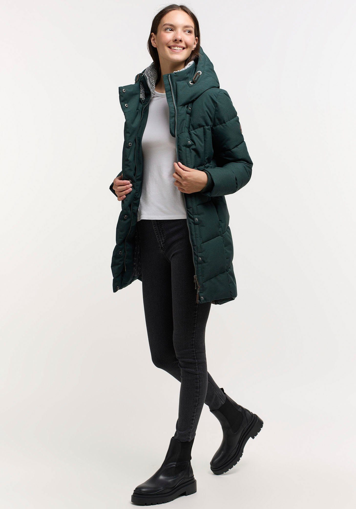 PAVLA veganer DARK GREEN Steppjacke Wintermantel Ragwear