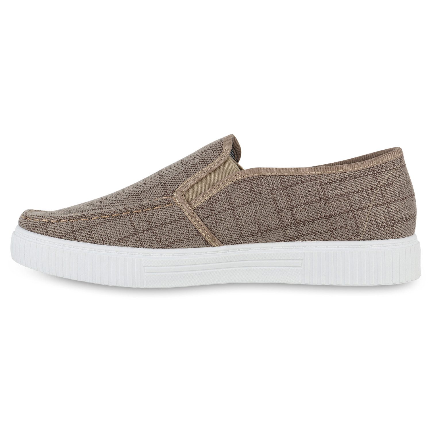 VAN HILL 841680 Slipper Herren Slip Ons Slippers Bequeme Basic Stoff Freize günstig online kaufen