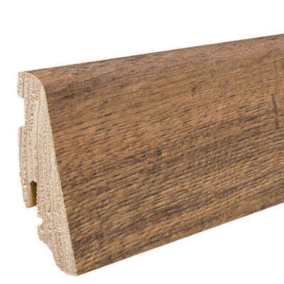 HARO Sockelleiste Foliert auf Holz-Träger"Bitte beachten Sie, daß beim Versand der Leisten durch Paketdienst diese von uns auf 160 cm (1600mm) gekürzt werden"