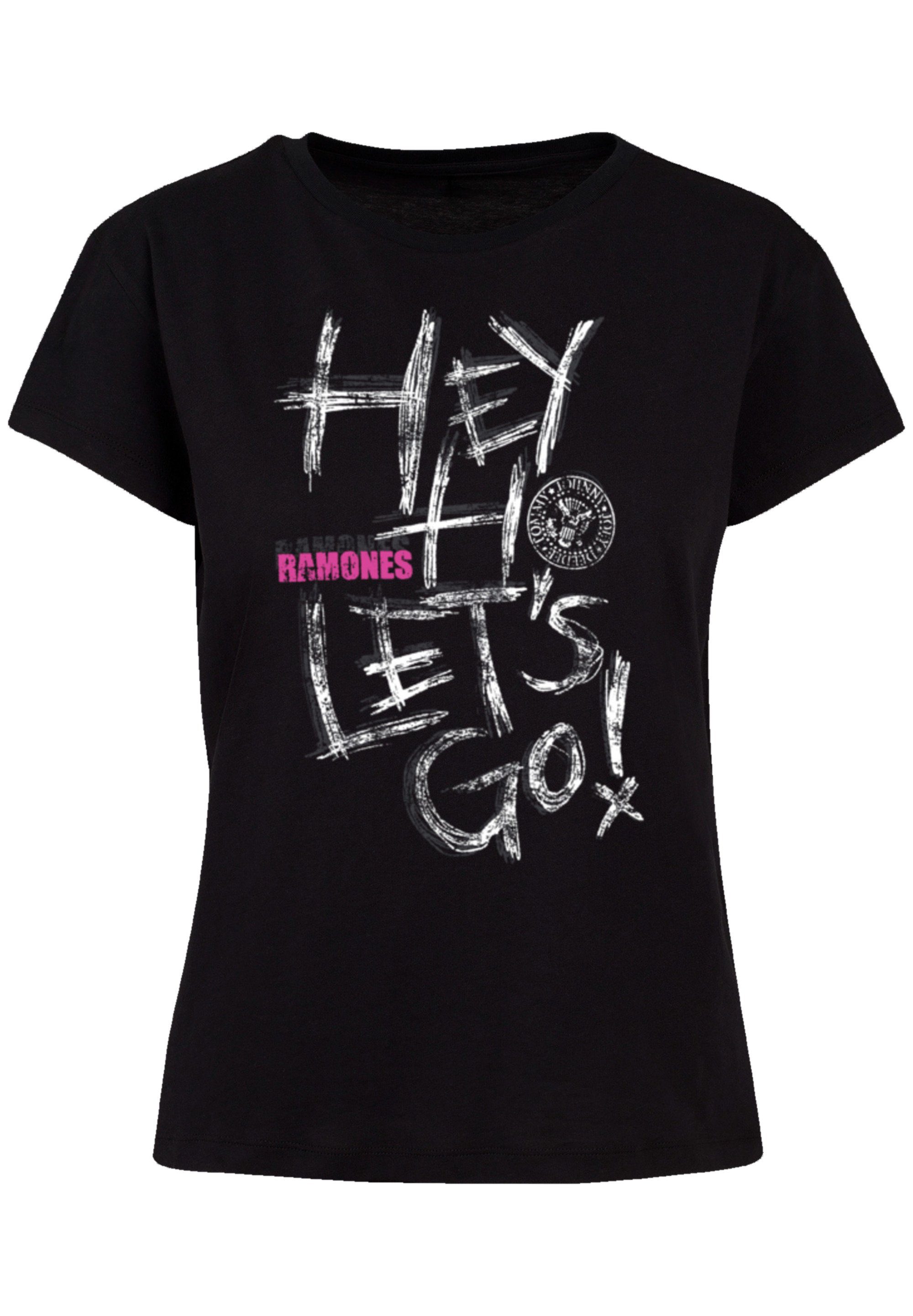Hey Go T-Shirt Band Qualität, Rock Ho Band, Let's Musik Premium Rock-Musik F4NT4STIC Ramones