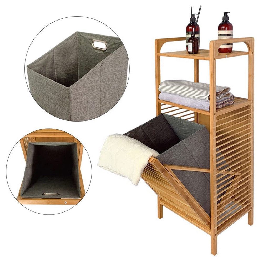 little dove Wäschekorb Badregal mit Abnehmbarem Wäschekorb, Badezimmerregal günstig online kaufen