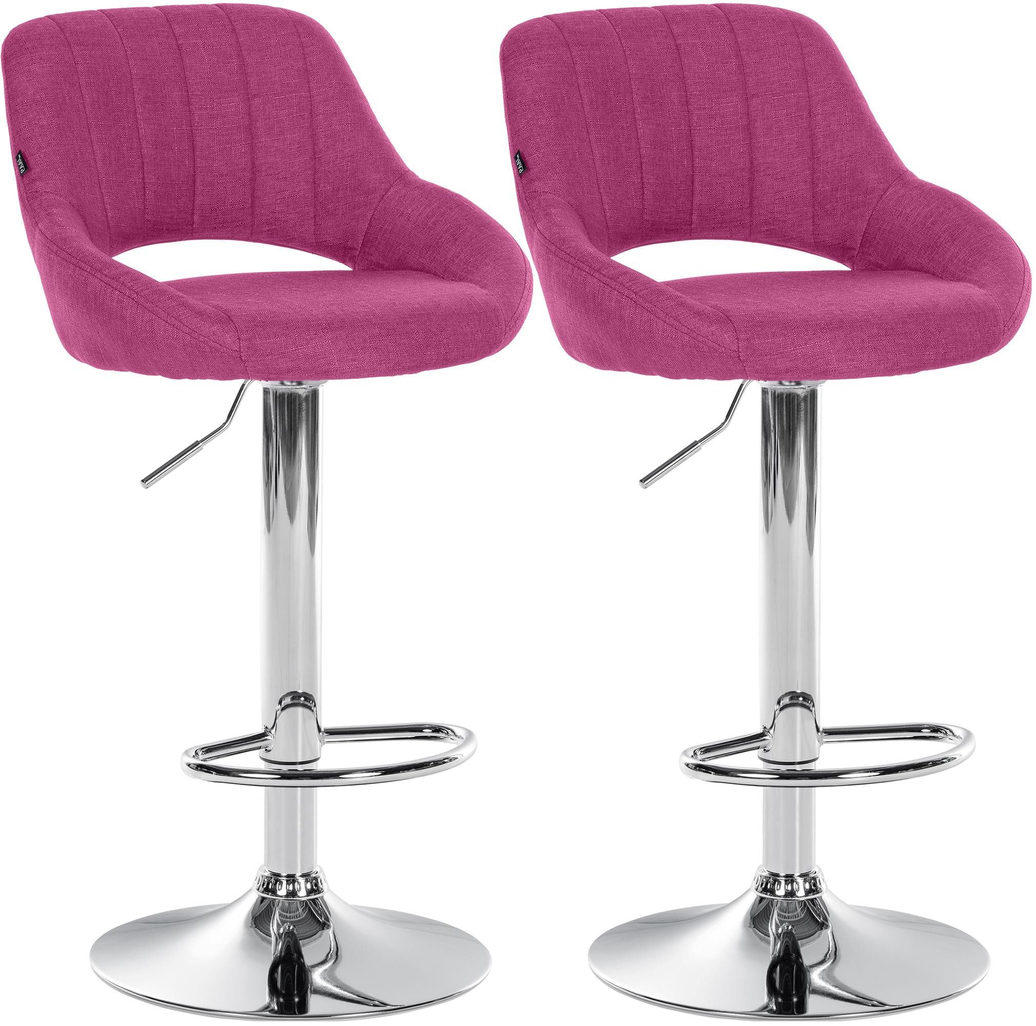 CLP Barhocker Milet Stoff (Set, 2er), Stoffbezüge, höhenverstellbar und drehbar