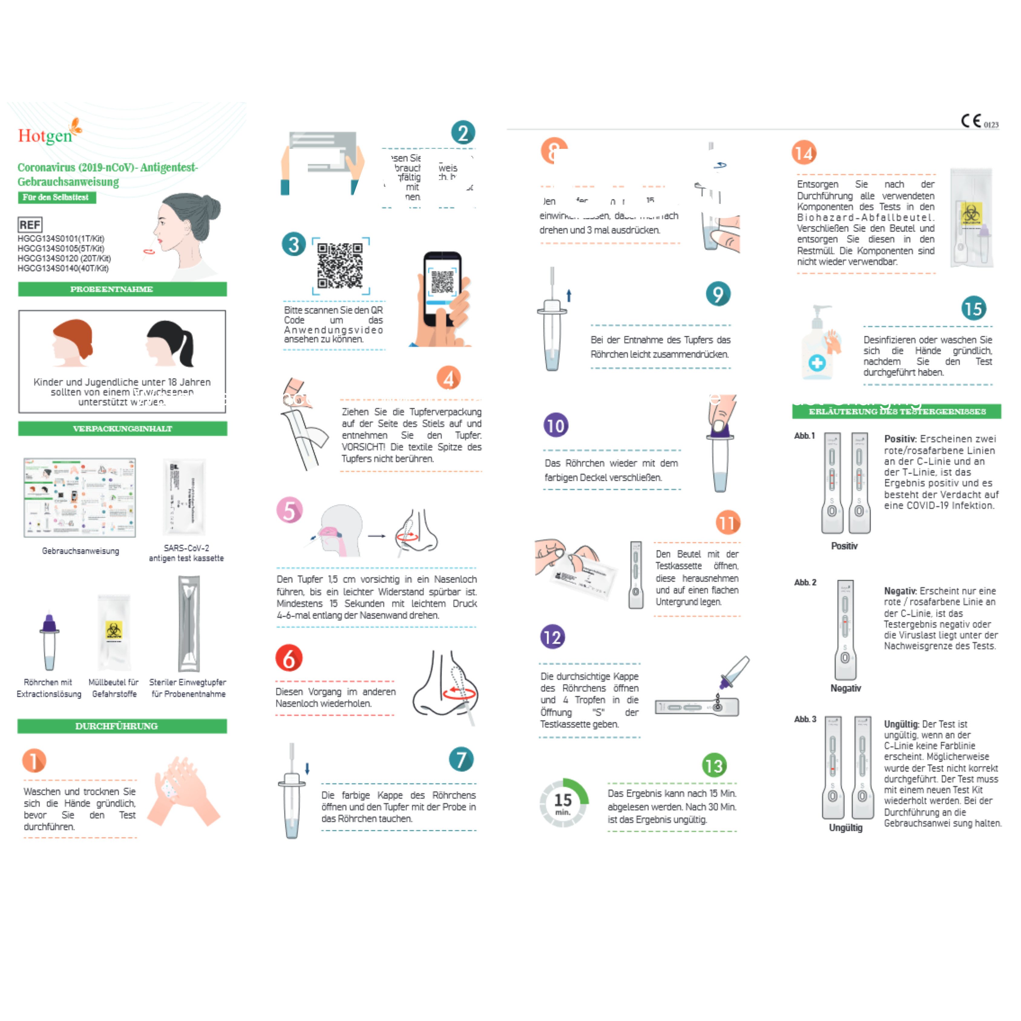 Hotgen Trinkwassertest Hotgen Softpack Antigen Schnelltest, 10-tlg.