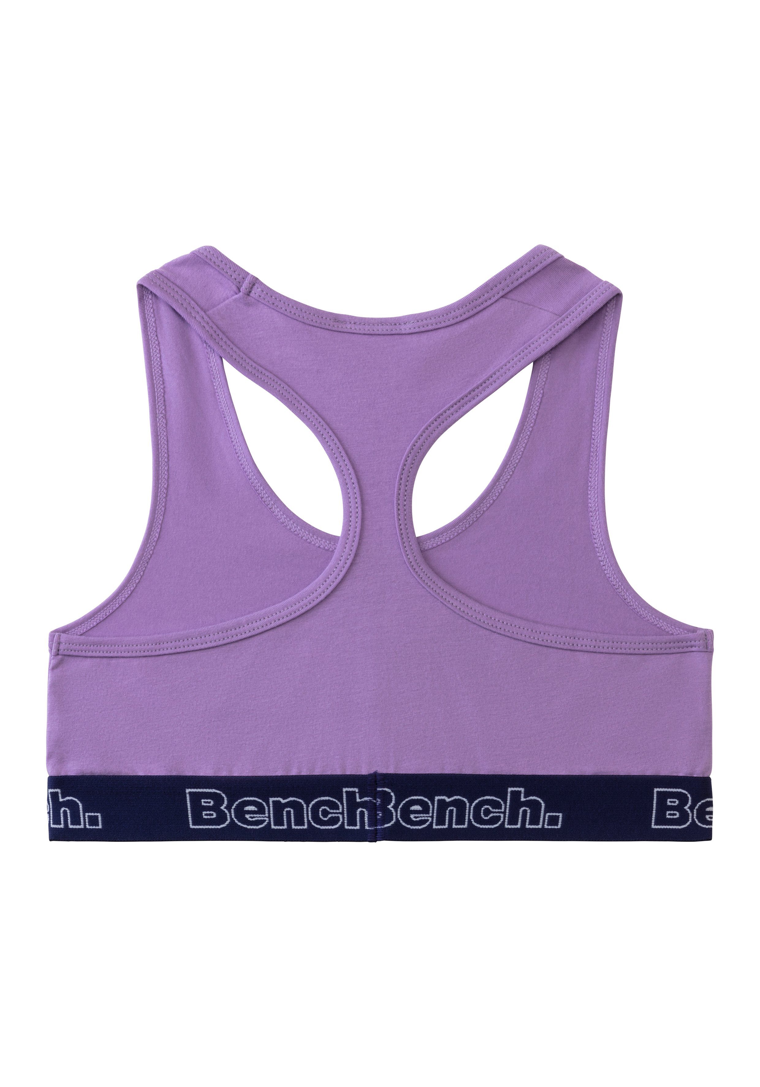 Bench. Bustier (Packung, 3-tlg) mit kontrastfarbigem Bündchen und Racerback