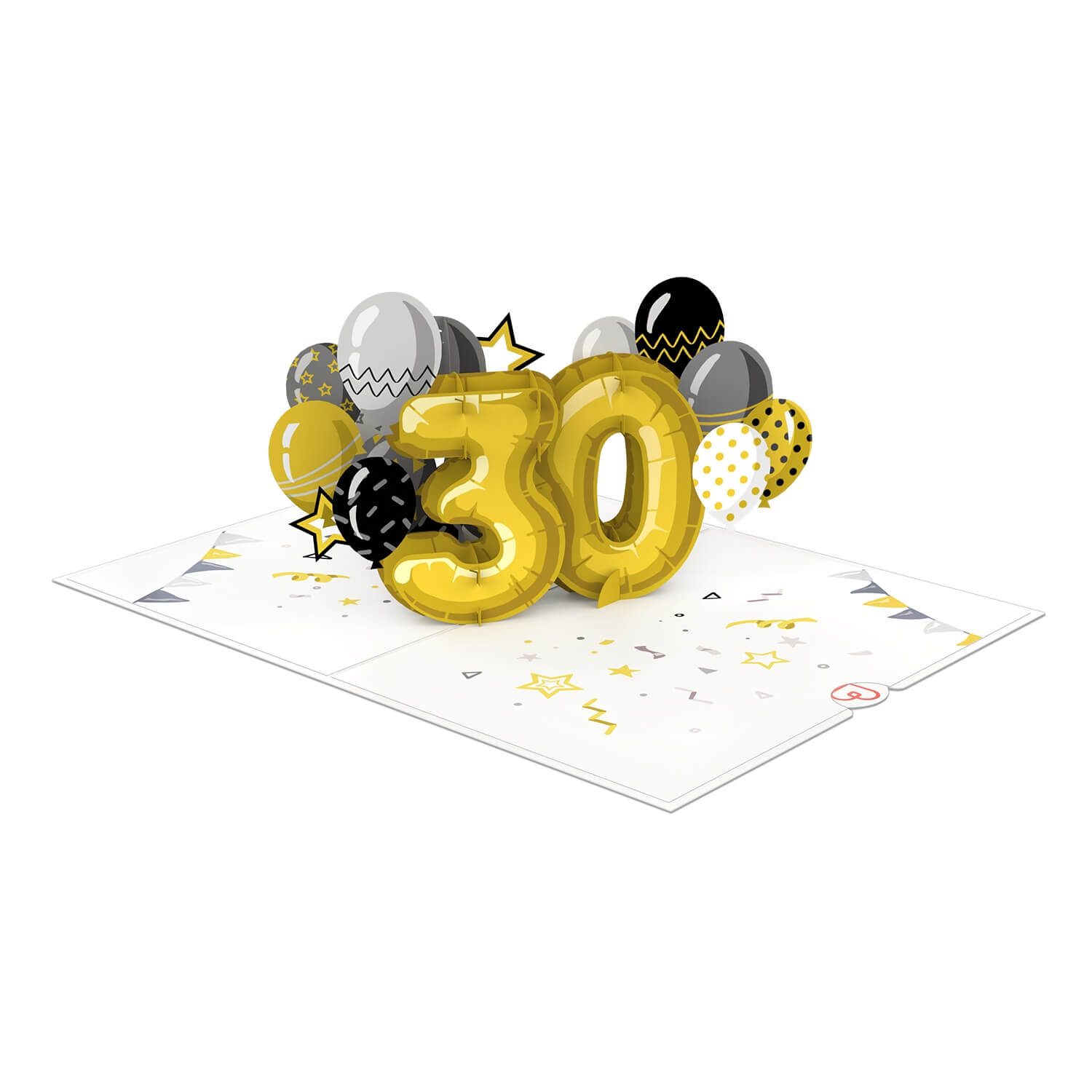 papercrush Geburtstagskarte 30. Geburtstag Pop-Up Karte