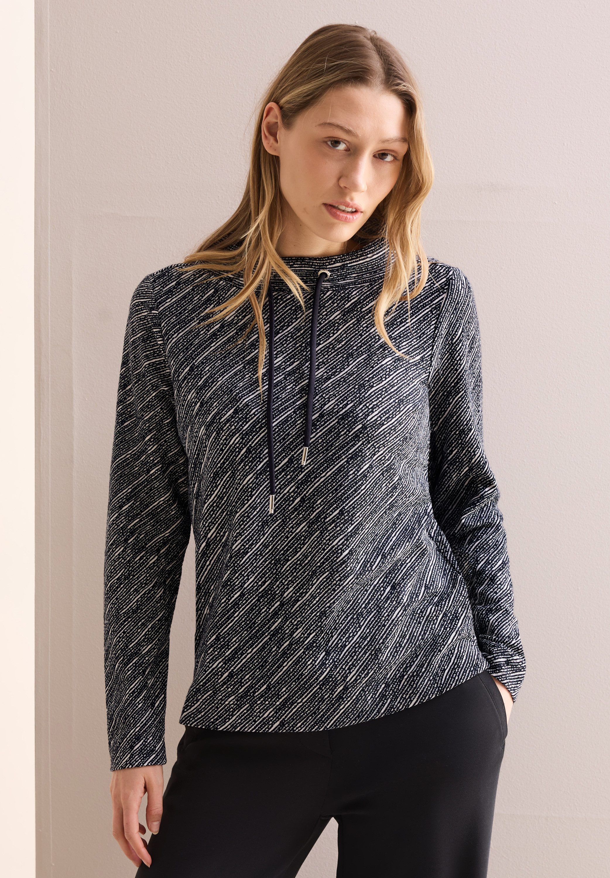 Cecil Langarmshirt, aus elastischem Materialmix günstig online kaufen
