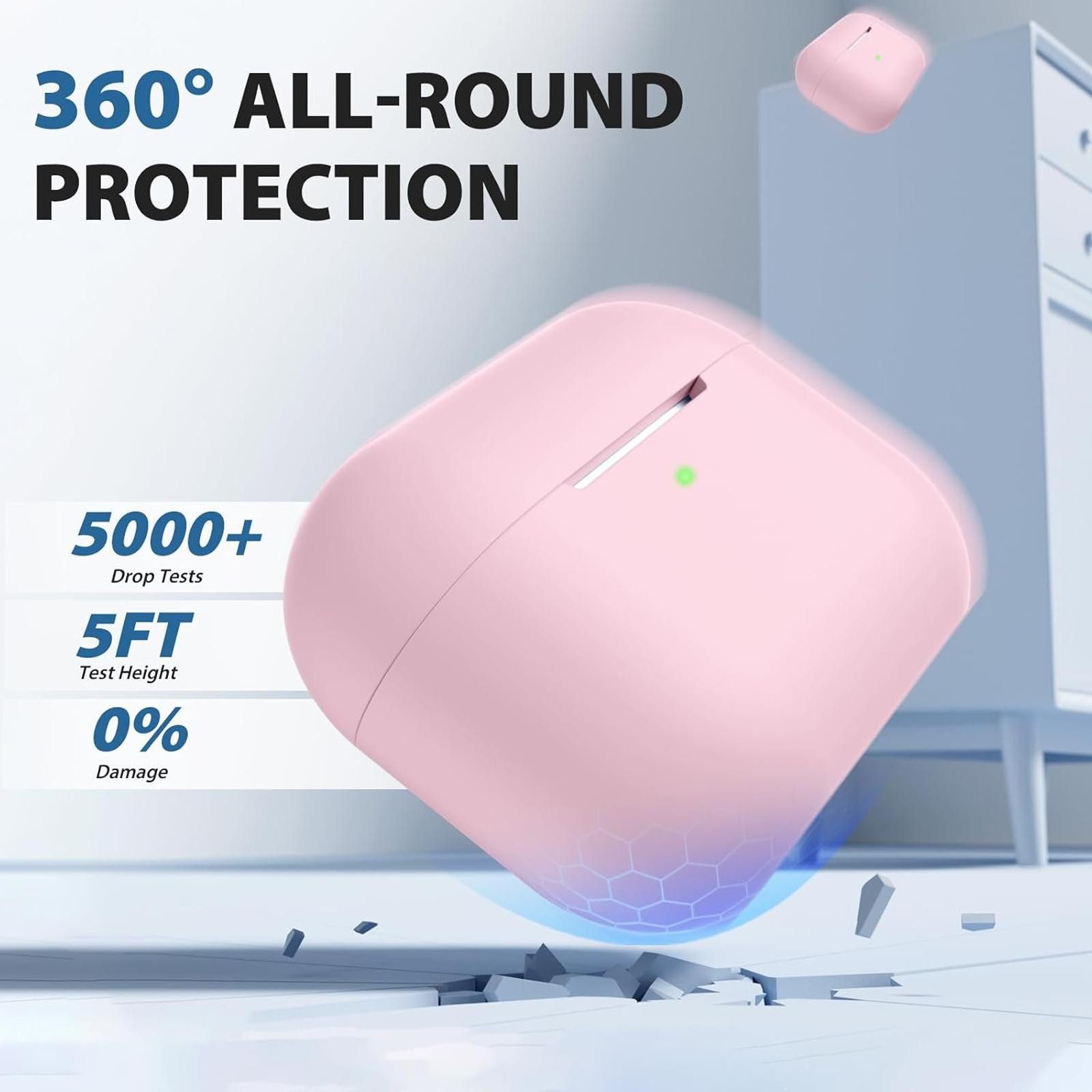CoolGadget Kopfhörer-Schutzhülle für AirPods Pro 3 Silikon, Stoßfest Clip Karabiner kabelloses laden Case Schutz Cover – Bild 5 von 5