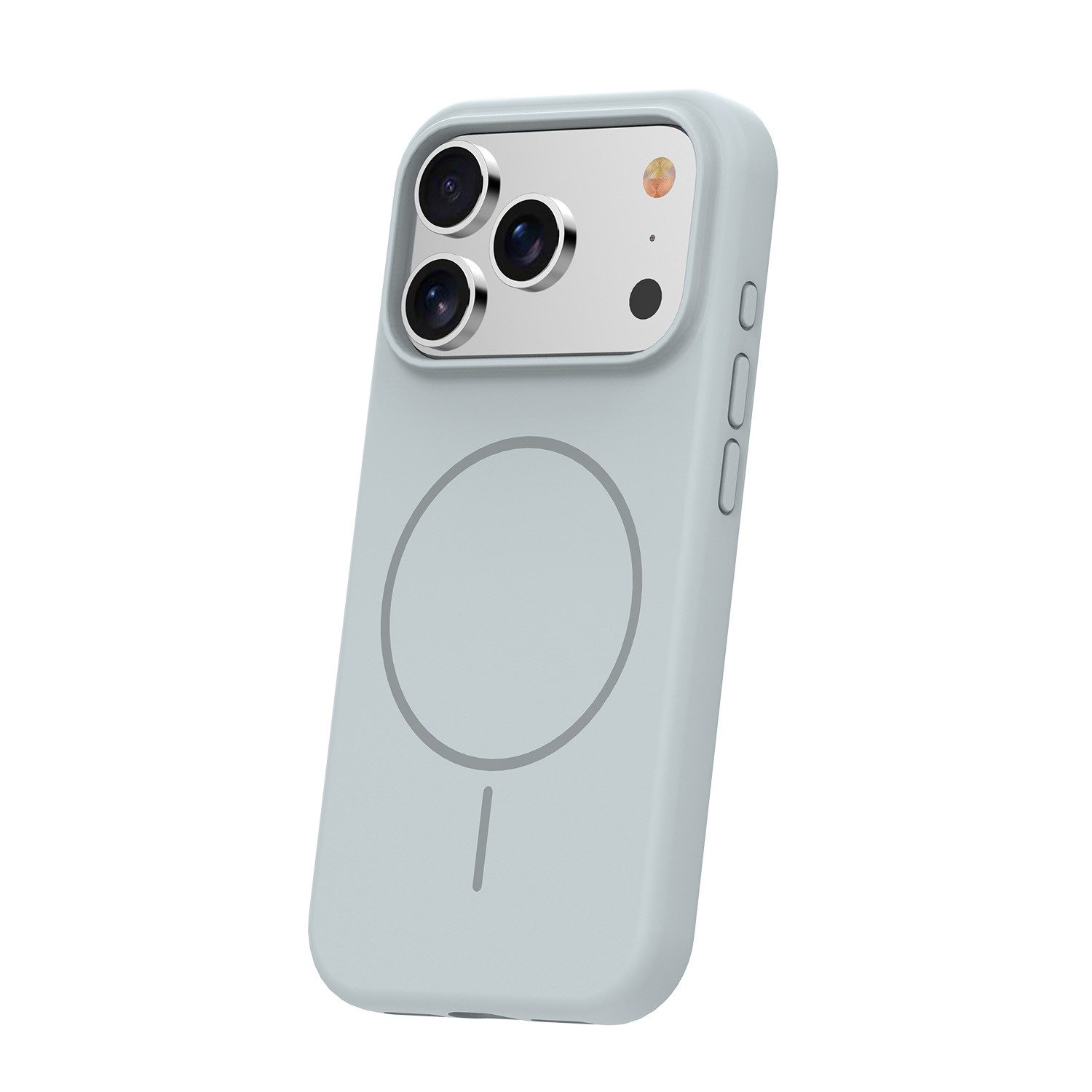 TFO Handyhülle Silikon Thin Mag kompatibel mit iPhone 18 Pro Max Silber Hülle 6,9, Magnetring und weiches Mikrofaser-Innenfutter – Bild 2 von 4