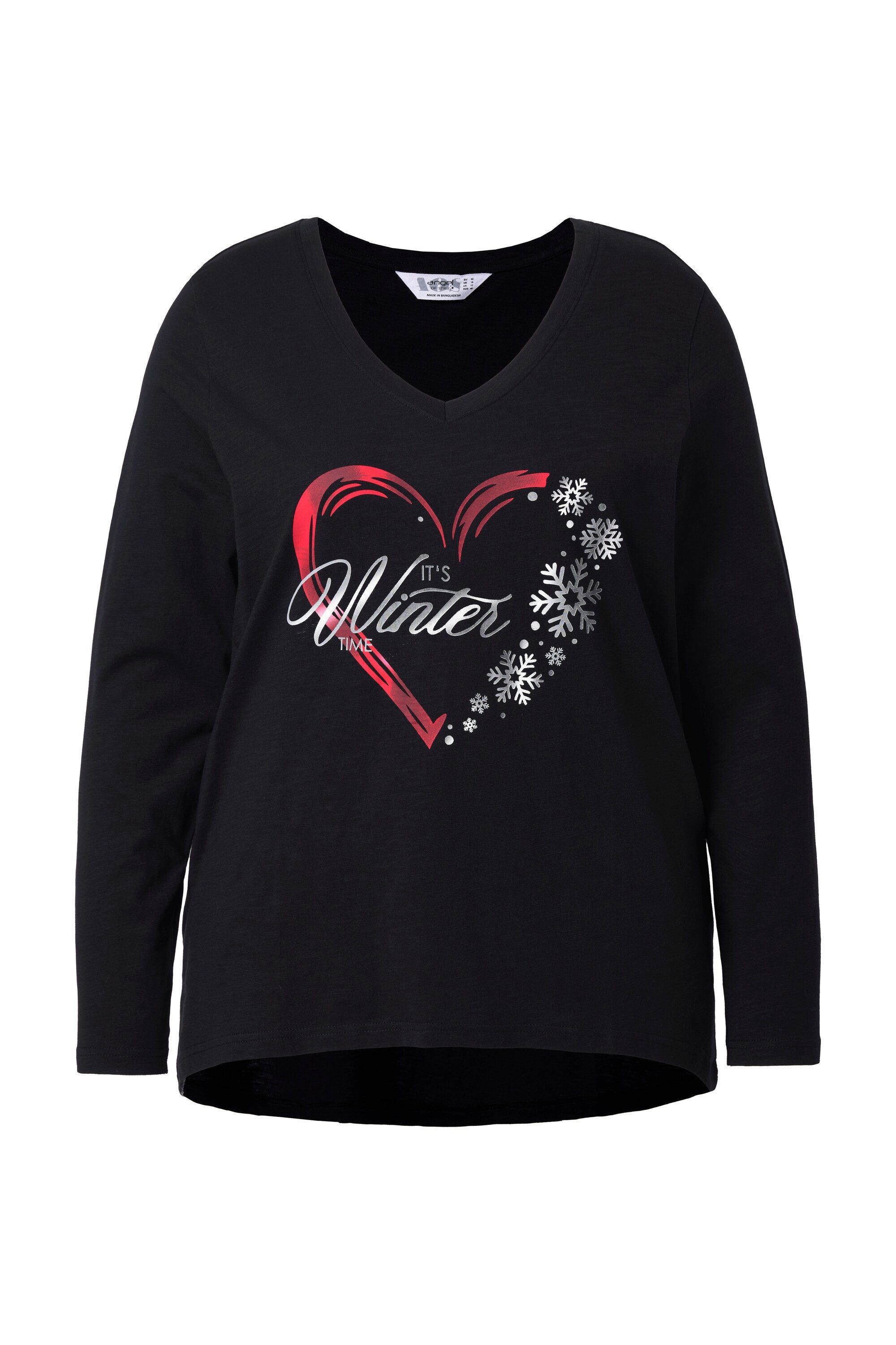 Angel of Style Longshirt T-Shirt Weihnachtsherz