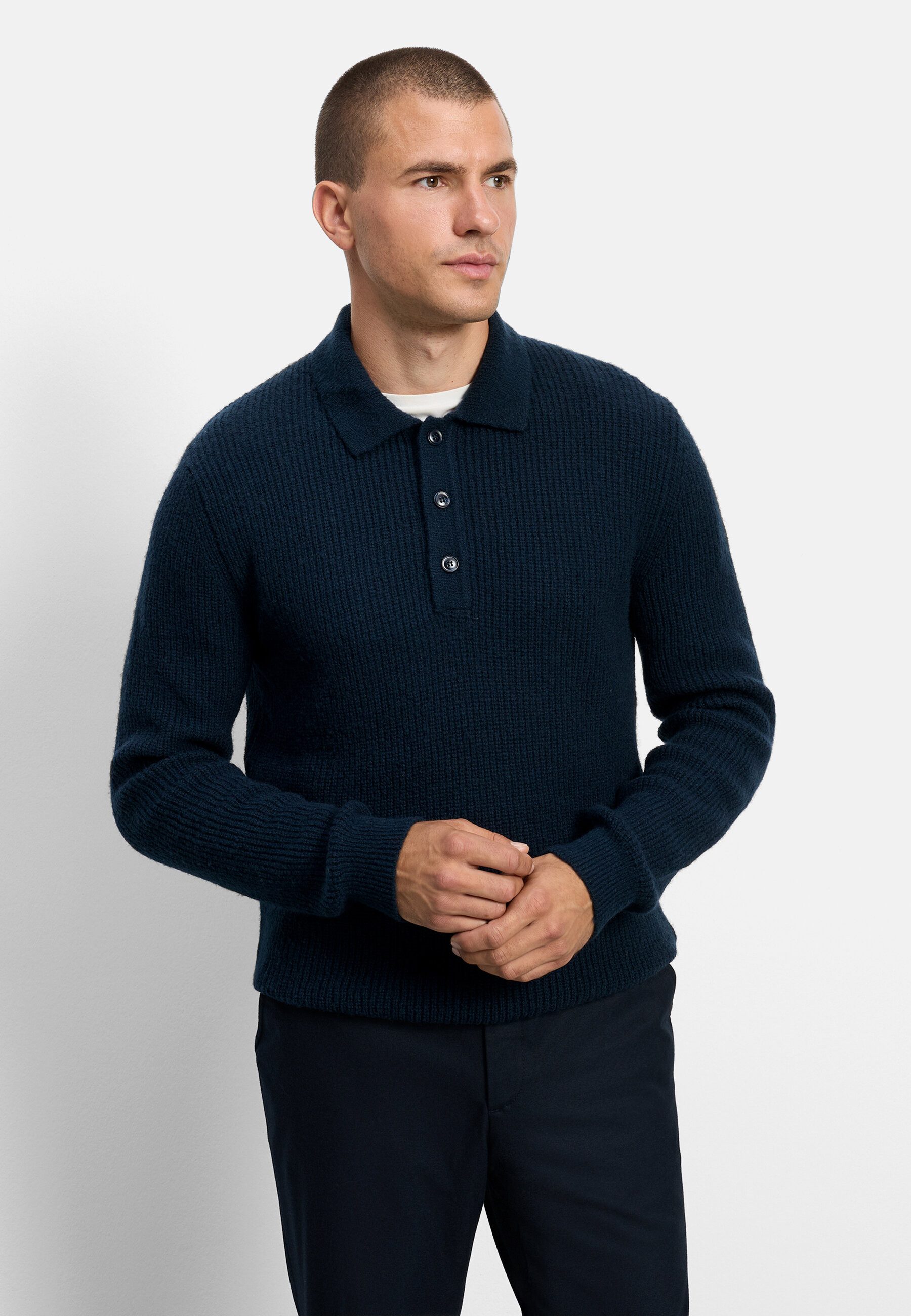 OLYMP Langarm-Poloshirt OLYMP Casual Strick, Polo langarm