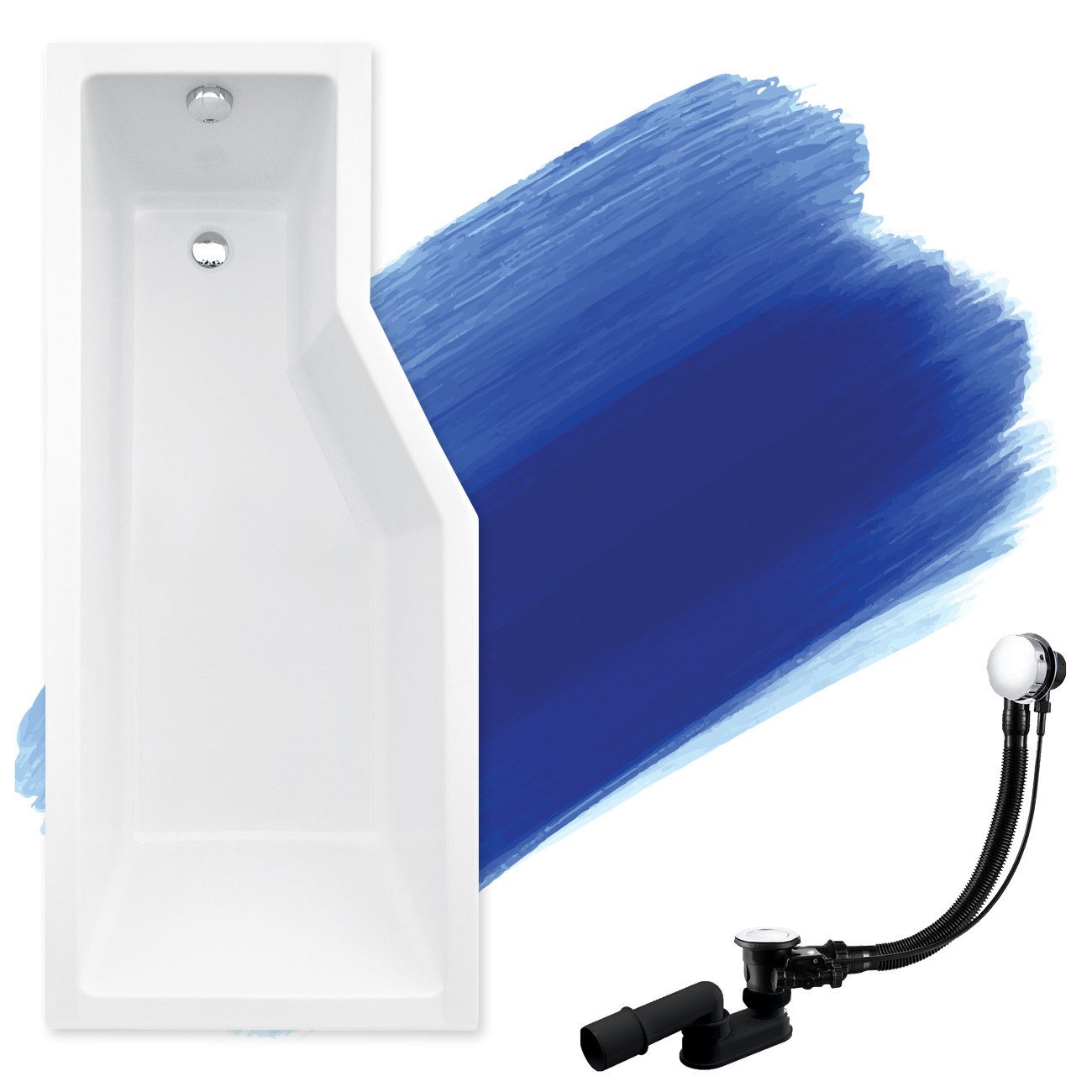 KOLMAN Badewanne Eckbadewanne Integra 170x75, (Links/Rechts), günstig online kaufen