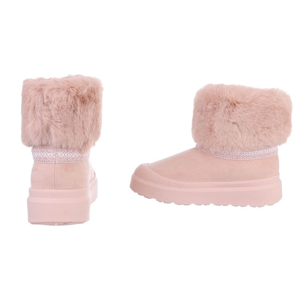 Ital-Design Damen Snowboots Freizeit Snowboots (87531727) Flach Stiefeletten in Altrosa