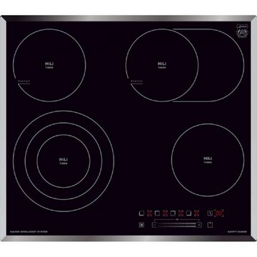 Kaiser Küchengeräte Backofen-Set EH 6326 Sp+KCT 6715 F/5, Elektro Backofen, Autark, 79L, Selbstreinigung, Drehspieß, 10 Funktionen,Pizzafunktion+Schwarzes Glaskeramikkochfeld 60 cm, Einbau Herd, 4 Kochzonen, QuickHeat Zonen, Kochfeld,Dreikreiskochzone,Bräterkochzone.