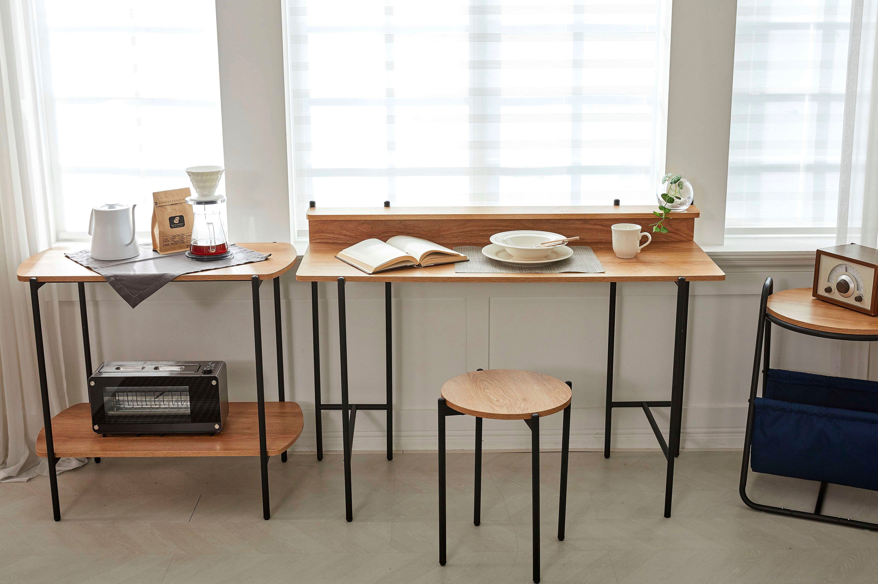 my home Schreibtisch »Knur«, Arbeitsplatte Akazie Dekor, gut geeignet für  das Home office, Laptoptisch online kaufen | OTTO