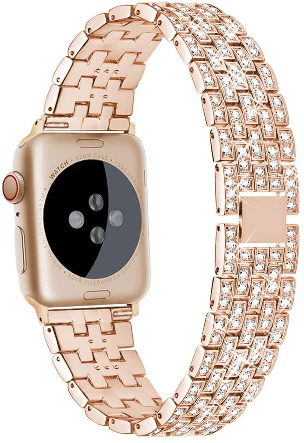 ELEKIN Smartwatch-Armband kompatibel mit Armband für Watch gold Serie 7/6/5/4/SE/3/2/1 Apple iWatch rose