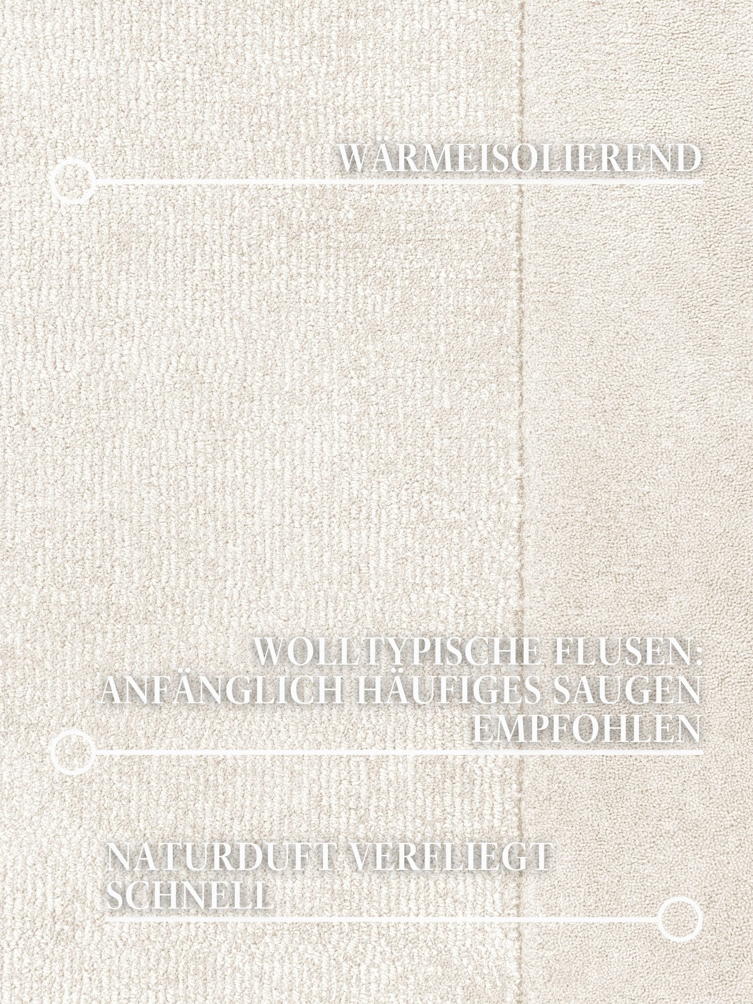 Villeroy & Boch Teppich Wollteppich Kivi, rechteckig, Höhe: 17 mm, Handgewebt, Wolle, Bordüre, Einfarbig, Läufer, Wohnzimmer, Modern – Bild 3 von 5