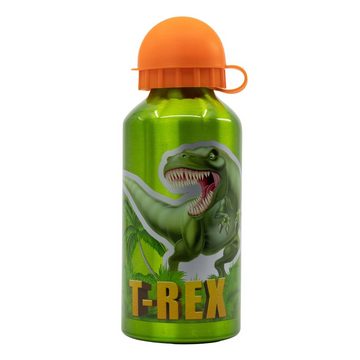 Stor Lunchbox Dinosaurier T-Rex Kinder 2 tlg Set 3 Kammern Brotdose Trinkflasche, (2-tlg)