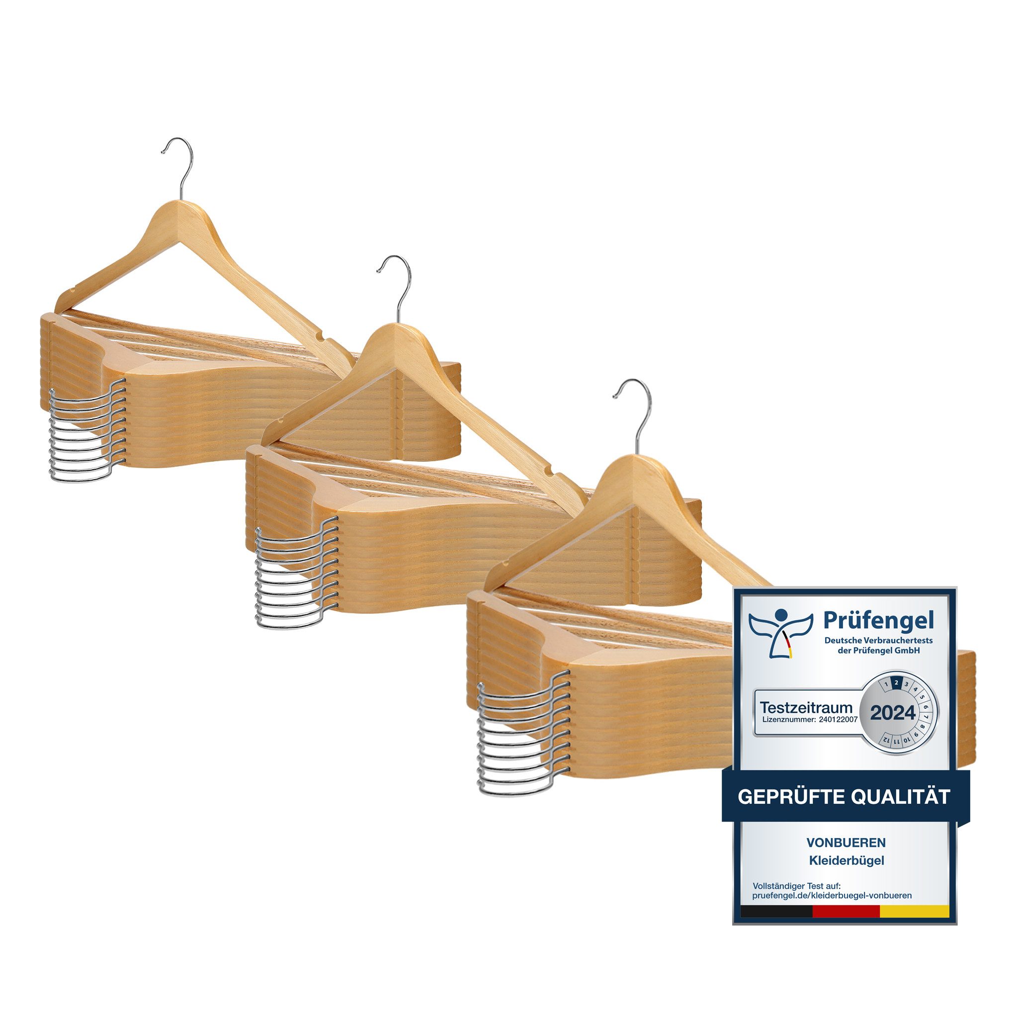 VonBueren Kleiderbügel VonBueren Kleiderbügel Holz, 44,5 x 22 cm je Bügel/H günstig online kaufen